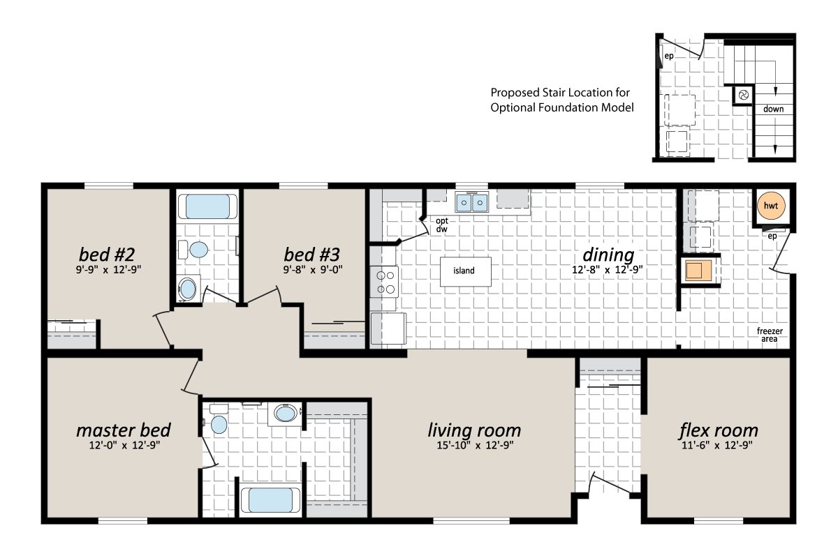 House floor plan with labeled rooms.