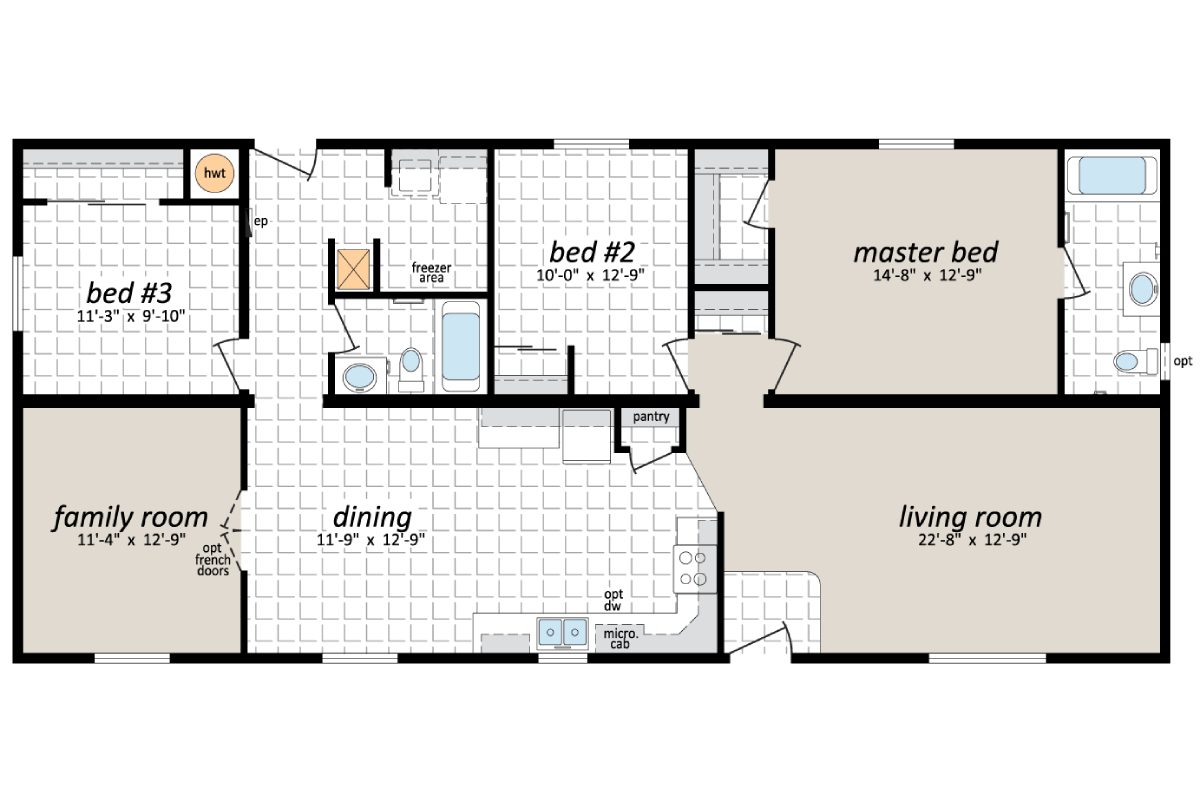 House floor plan with labeled rooms.