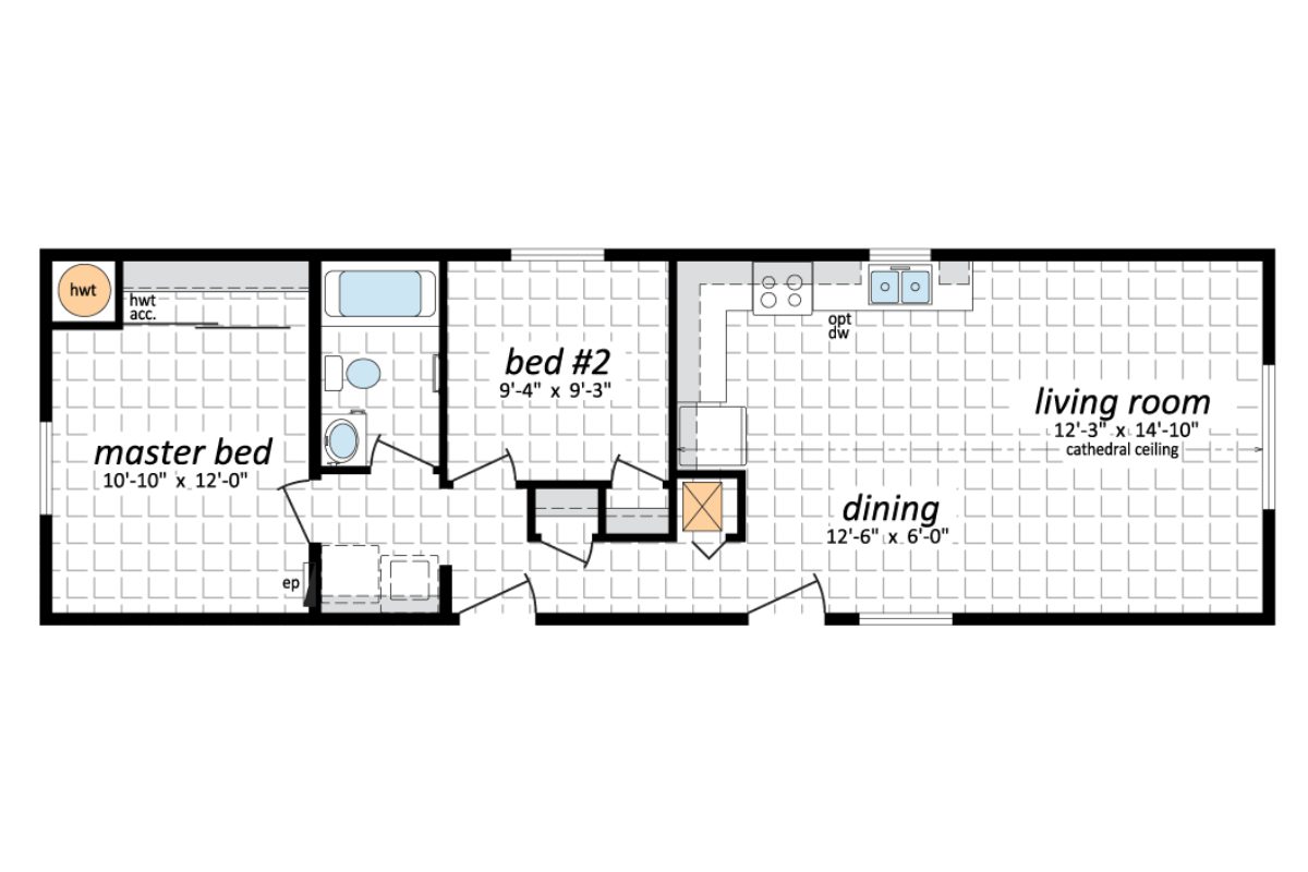 House floor plan with labeled rooms layout.