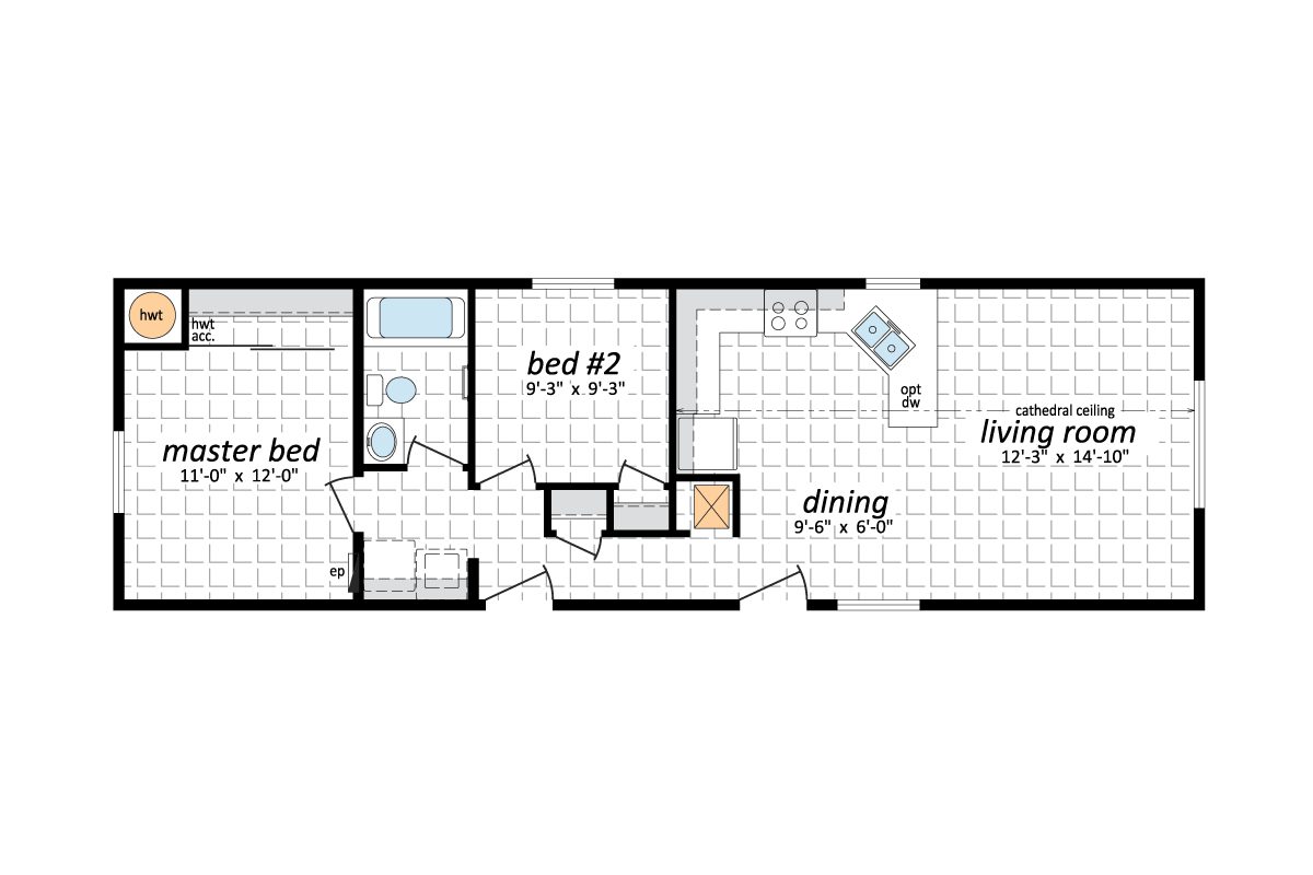 House floor plan with labeled rooms.