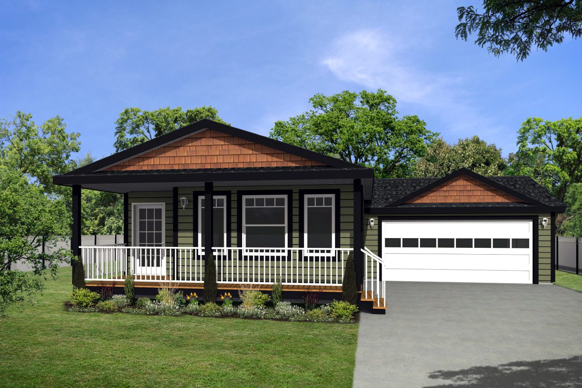 One-story house with a front porch.