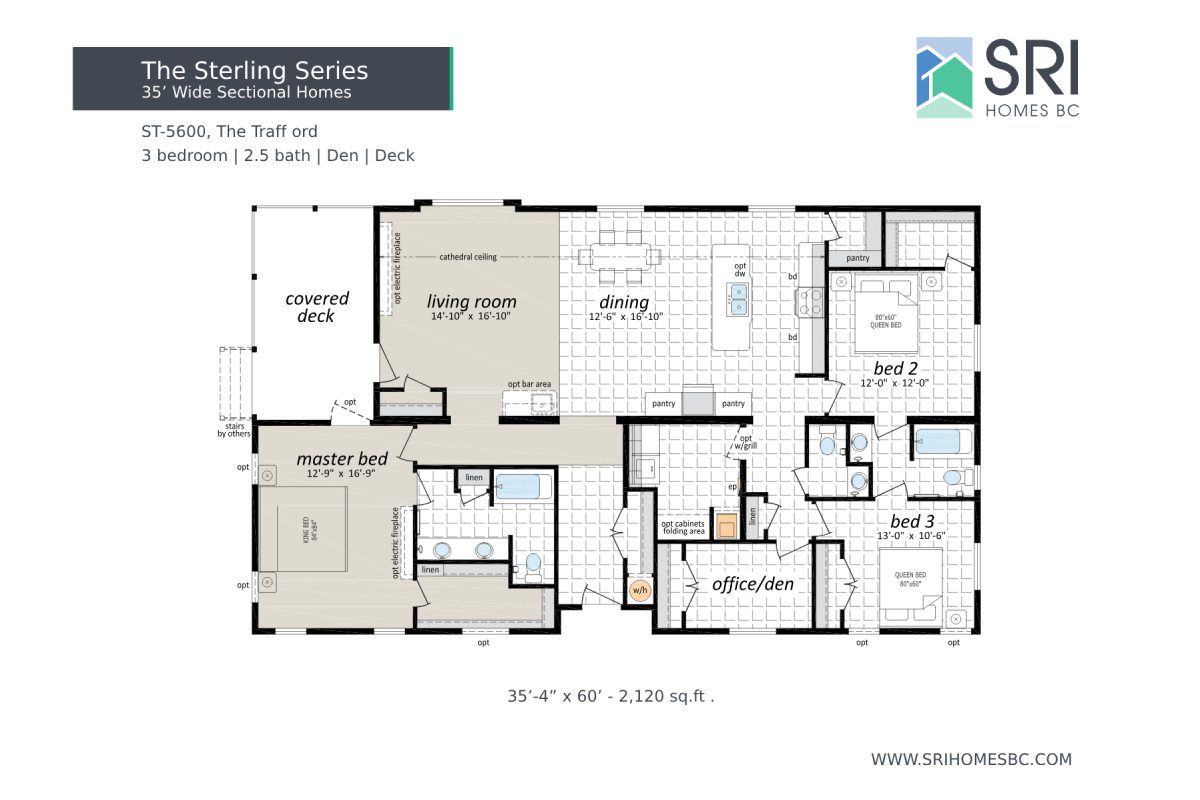 Floor plan of The Sterling Series home.
