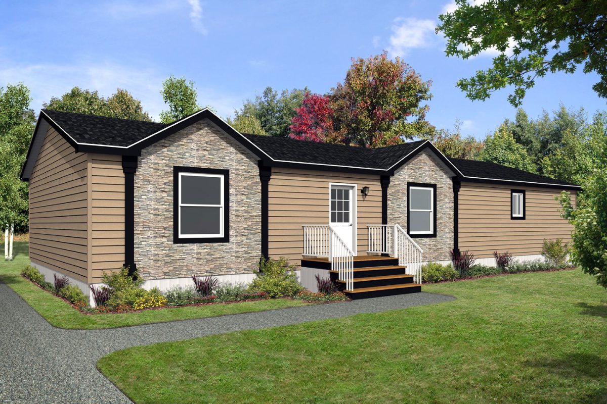 Single-story house with beige siding and porch.