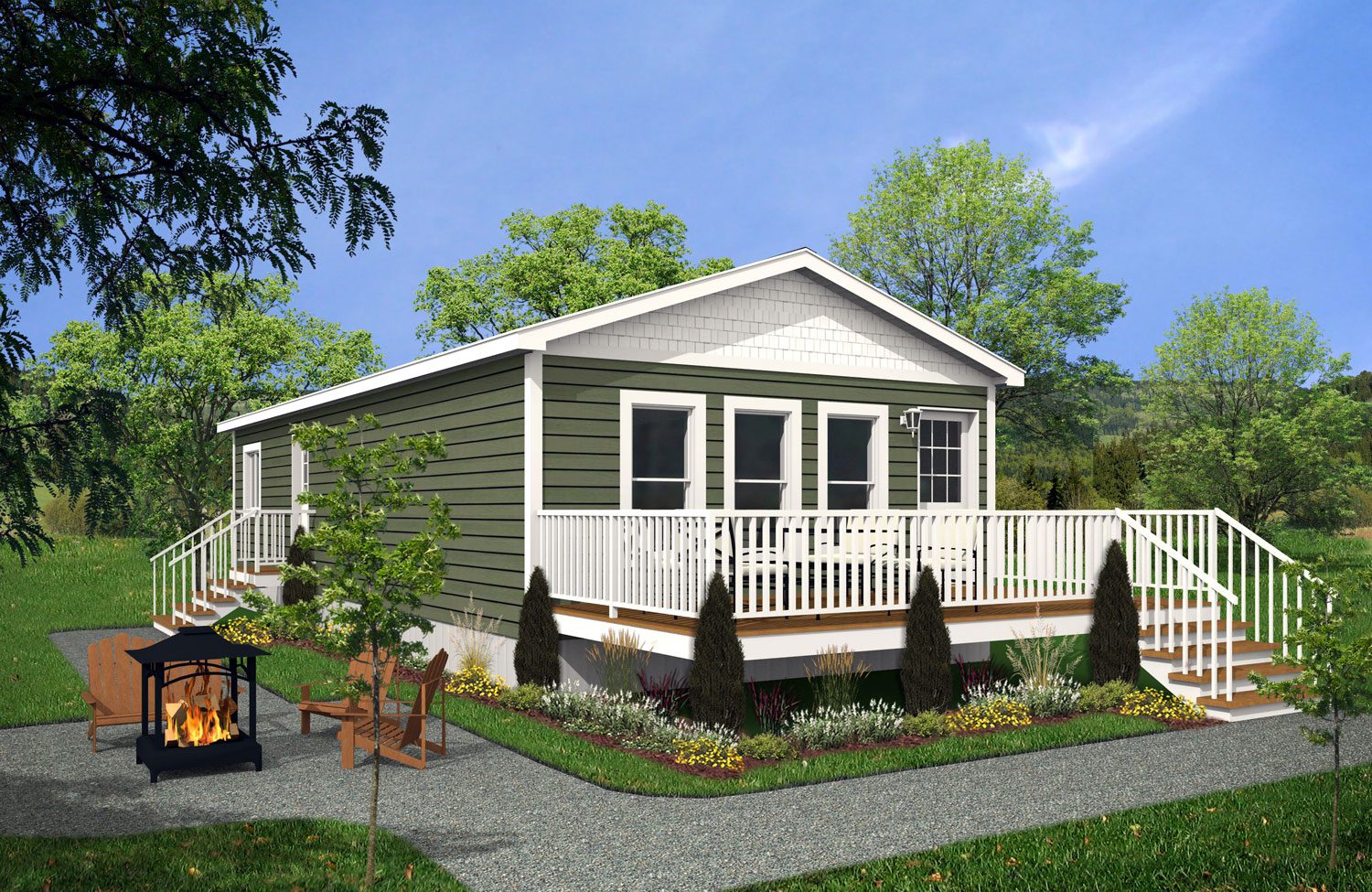 Arbour Cottages 20wide Monterey 2Bdrm 1Bath Outside