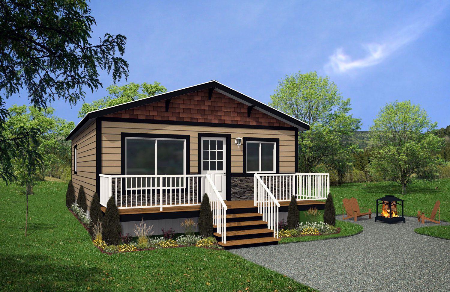 Arbour Cottages 22wide Lodgepole 2Bdrm 1Bath Outside