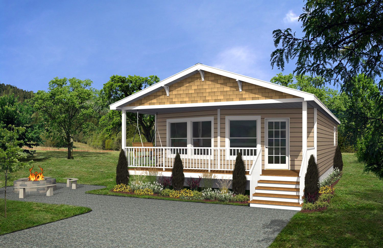 Arbour Cottages 24wide Cottonwood 2Bdrm 2Bath Outside