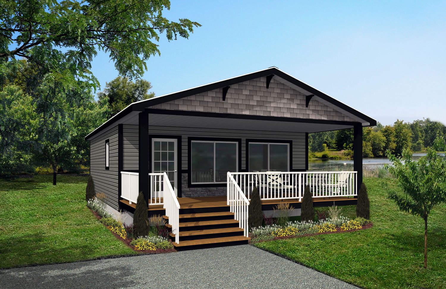Arbour Cottages 24wide Sequoia 2Bdrm 1Bath Outside