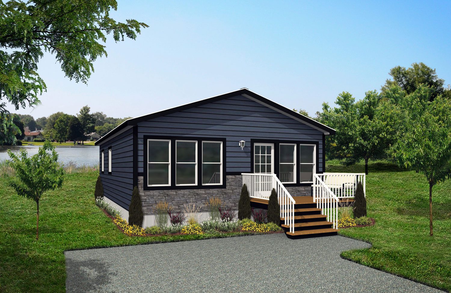 Arbour Cottages 24wide Willow 3Bdrm 1Bath Outside