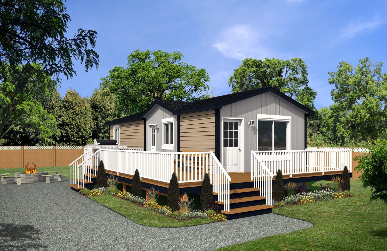 CJ Series 16wide CJ-1615 2Bdrm 1Bath Outside