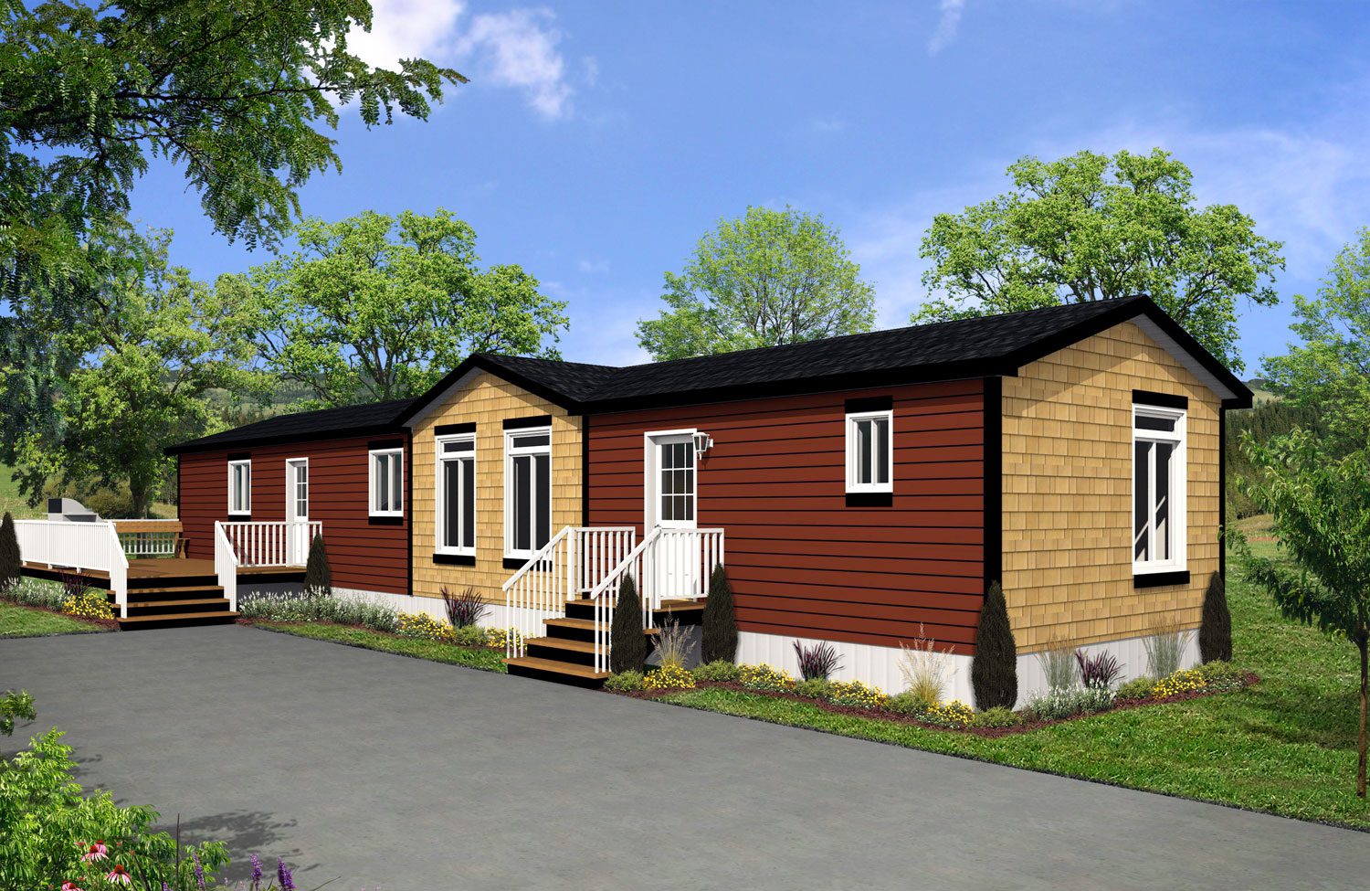 CJ Series 16wide CJ-1617 3Bdrm 2Bath Outside