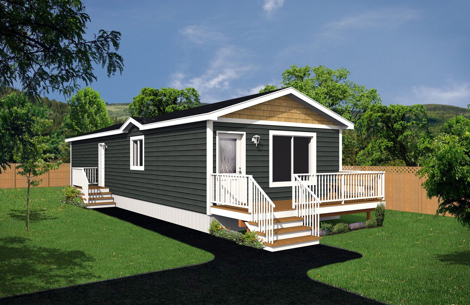 CJ Series 18wide CJ-1825 2Bdrm 1Bath Outside