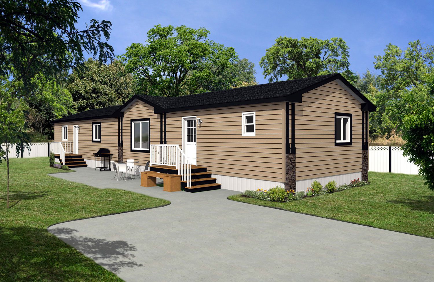 CJ Series 20wide CJ-3000 3Bdrm 2Bath Outside