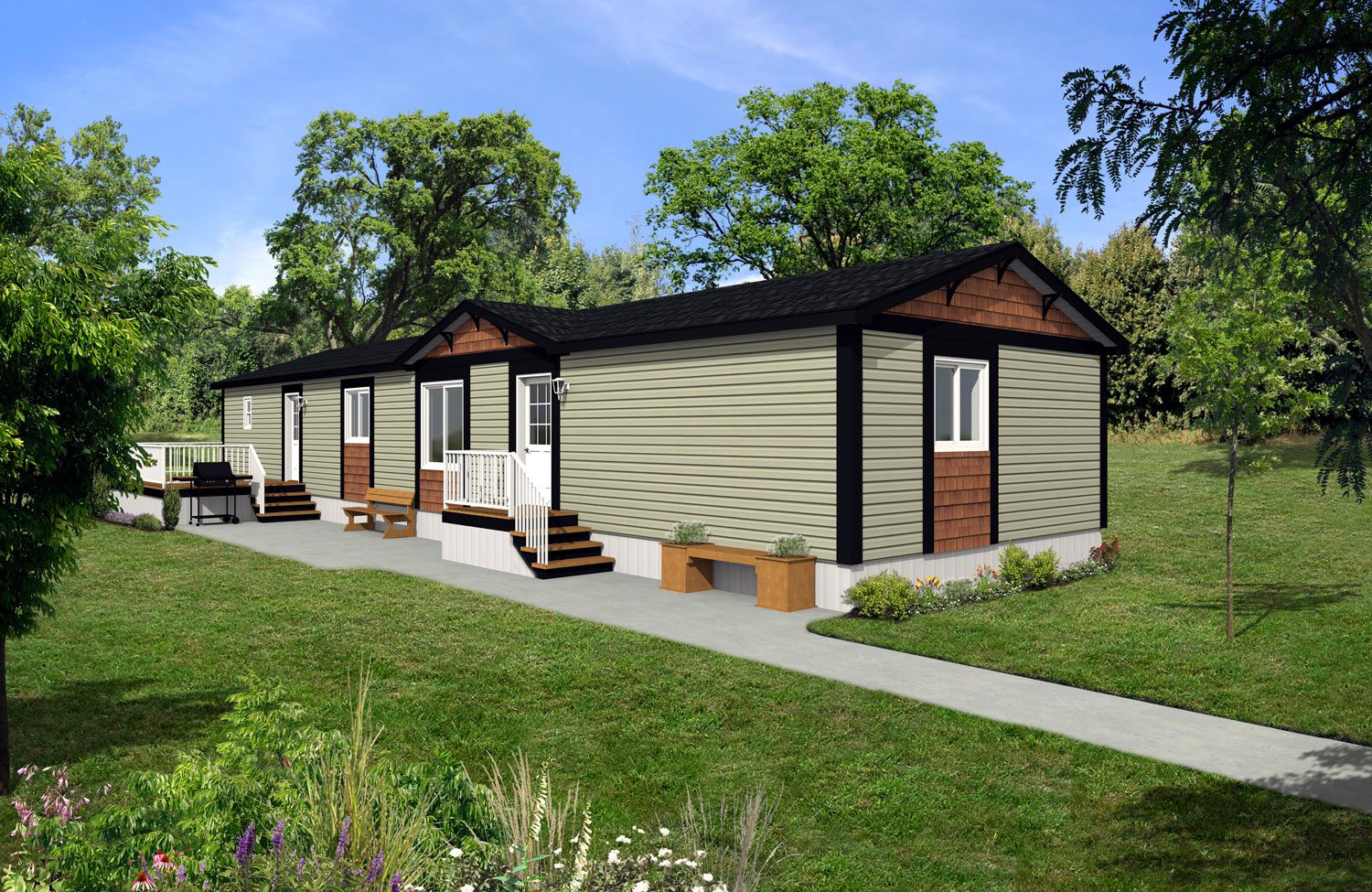 CJ Series 20wide CJ-3004 3Bdrm 2Bath Outside