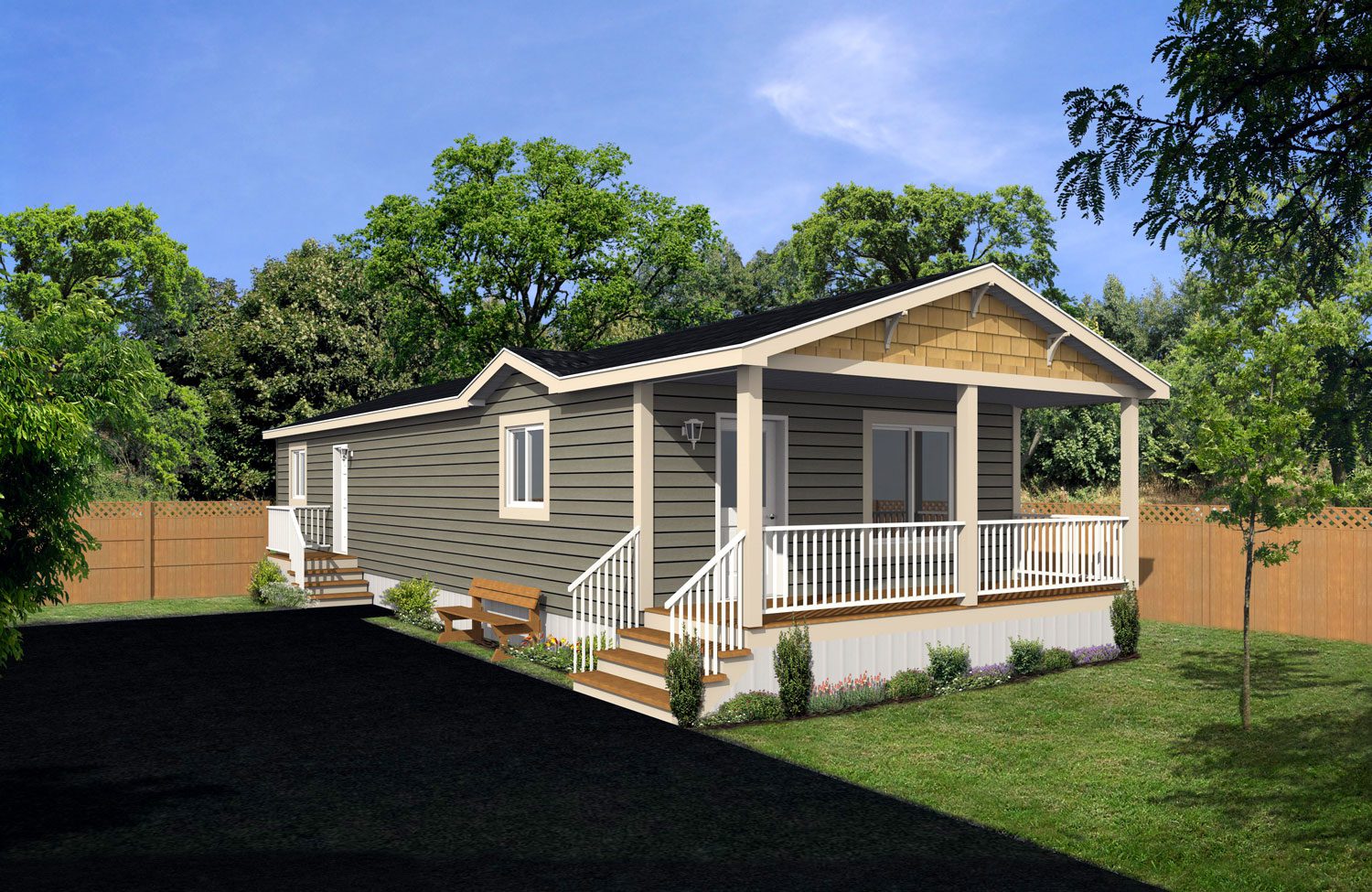 CJ Series 20wide CJ-3009 3Bdrm 2Bath Outside