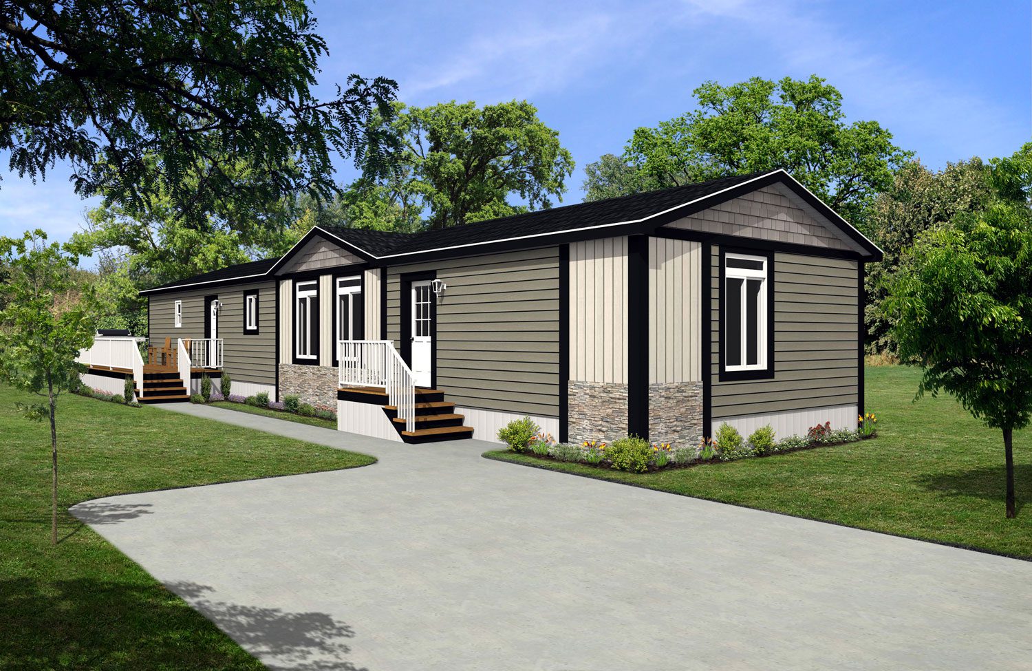 CJ Series 20wide CJ-3015 3Bdrm 2Bath Outside