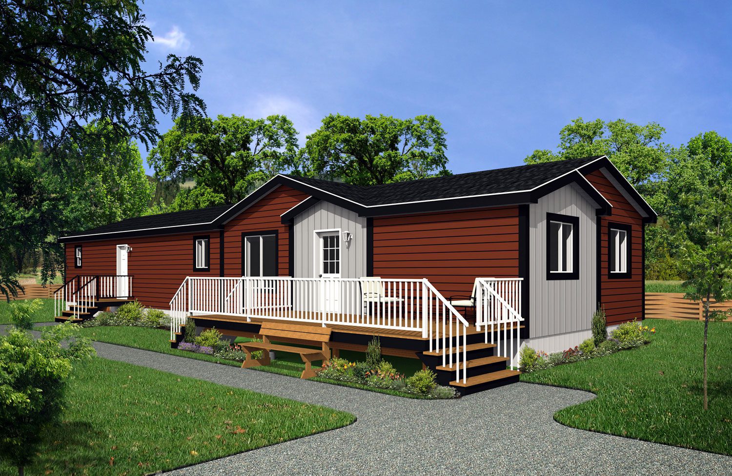 CJ Series 20wide CJ-3018 3Bdrm 2Bath Outside