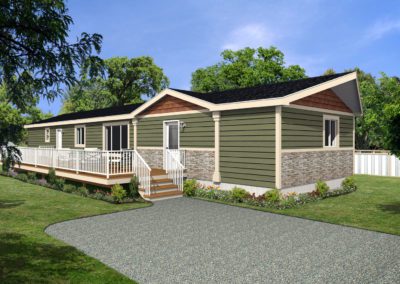 CJ Series 20wide CJ-3021 3Bdrm 2Bath Outside