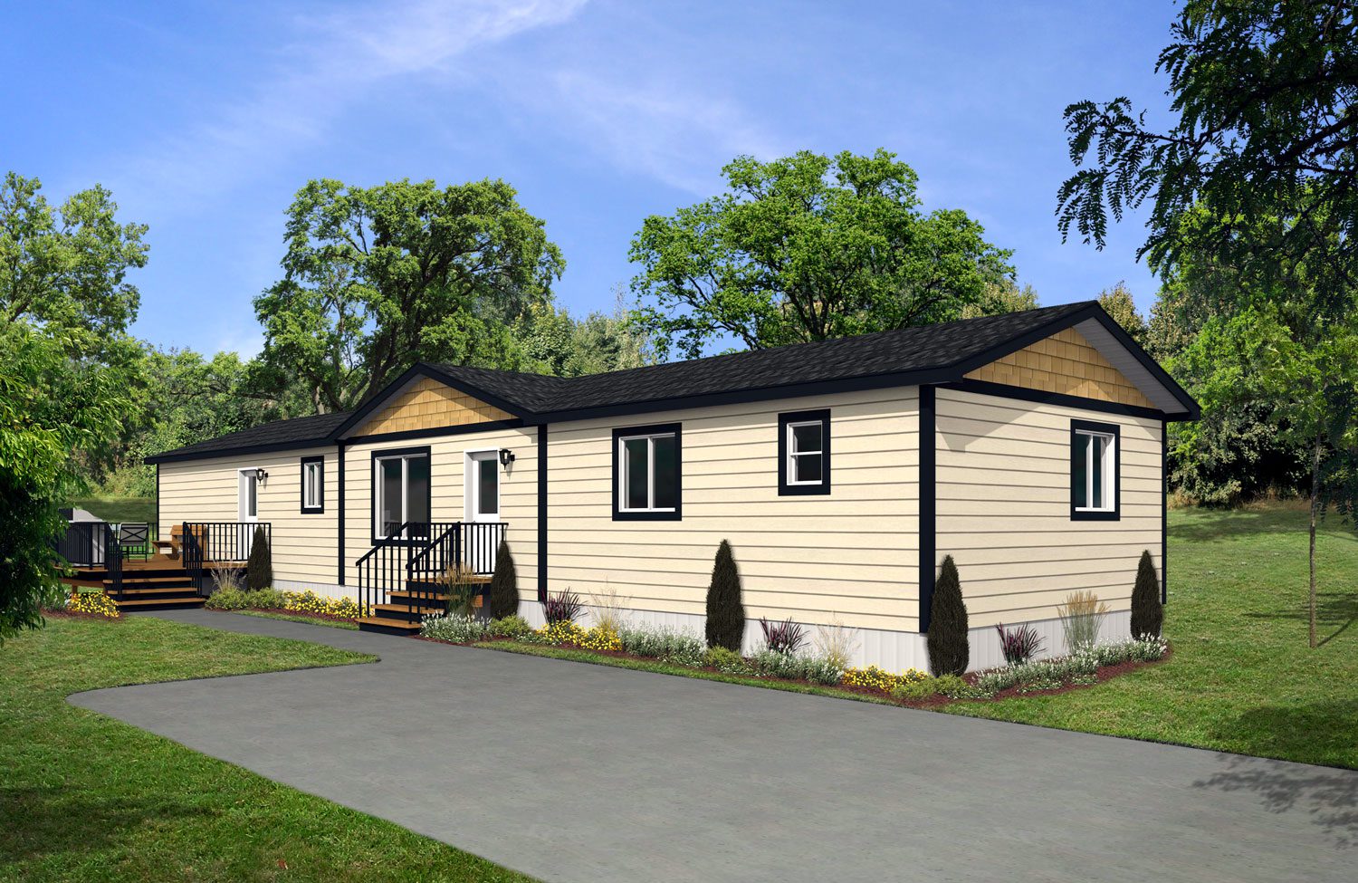 CJ Series 20wide CJ-3040 3Bdrm 2Bath Family room Outside