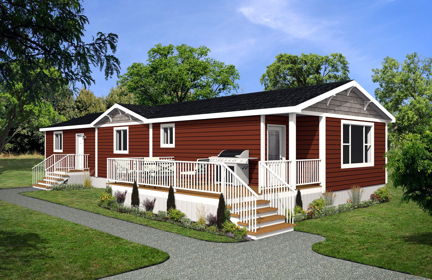 CJ Series 22wide CJ-2208 3Bdrm 2Bath Outside