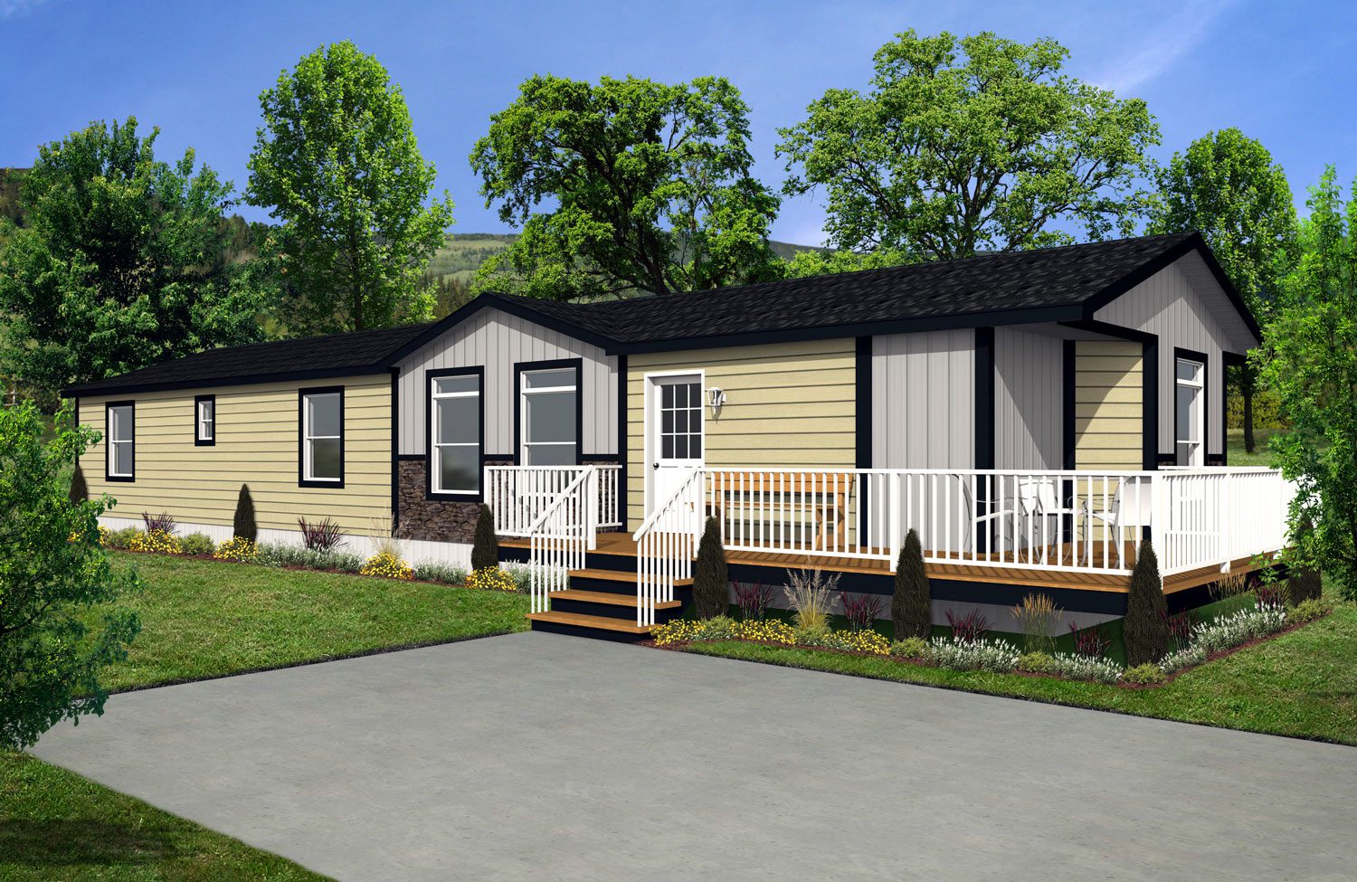 CJ Series 22wide CJ-2215 3Bdrm 2Bath Outside