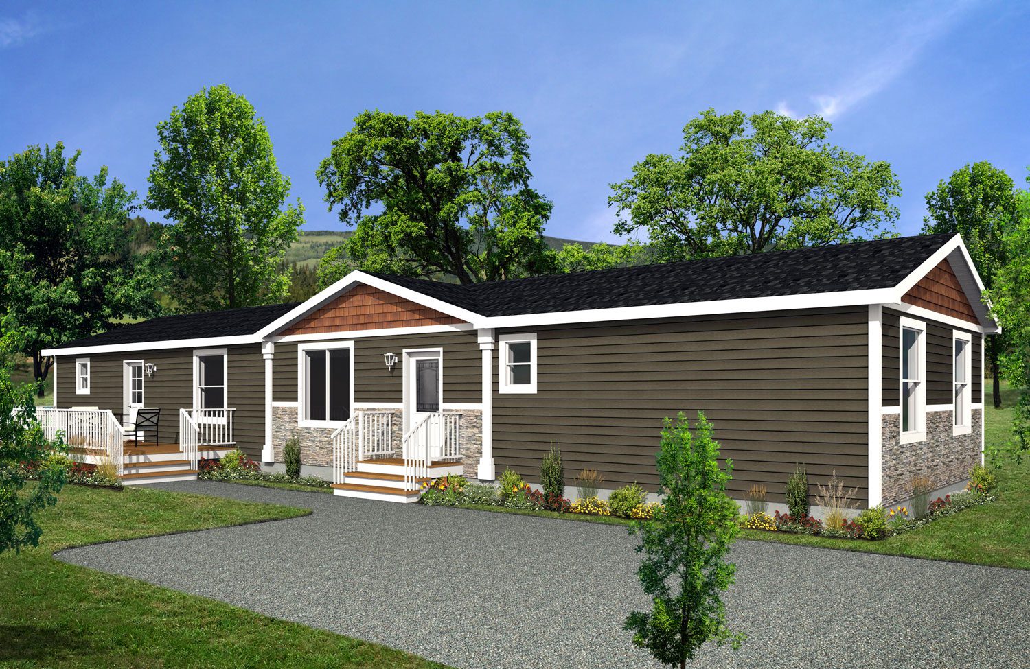 CJ Series 22wide CJ-2216 4Bdrm 2Bath Outside