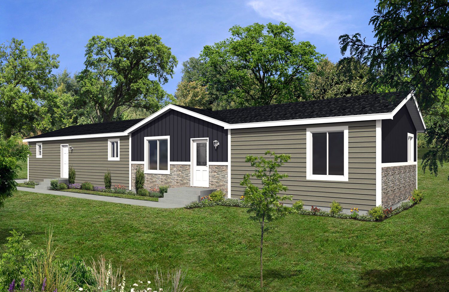 CJ Series 22wide CJ-2217 3Bdrm 2Bath Outside