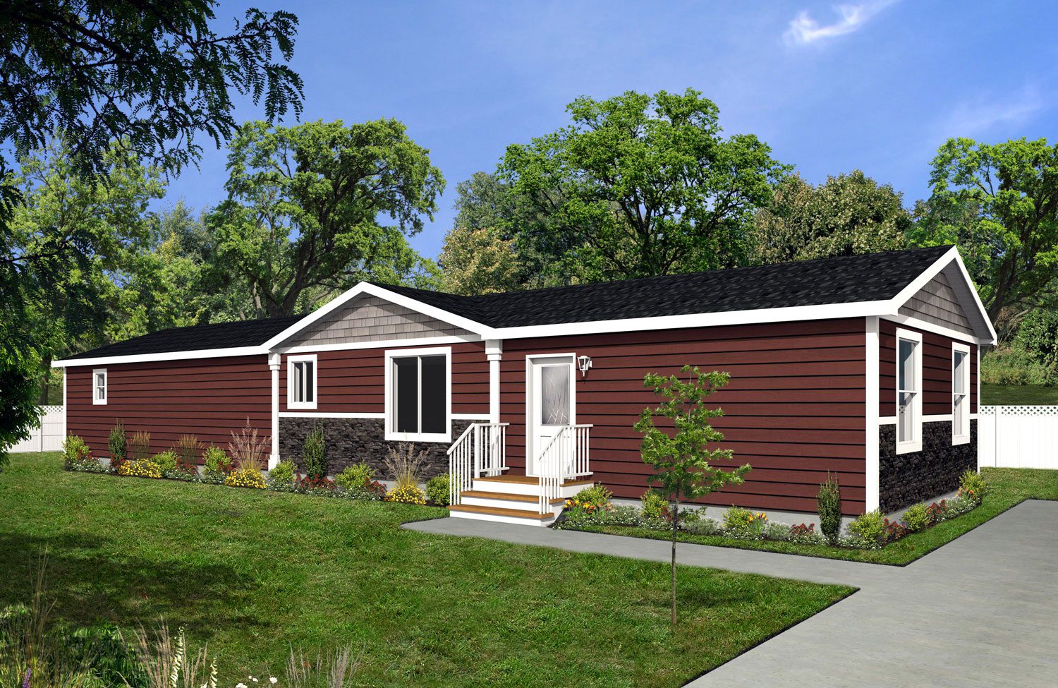 CJ Series 22wide CJ-2218 3Bdrm 2Bath Outside