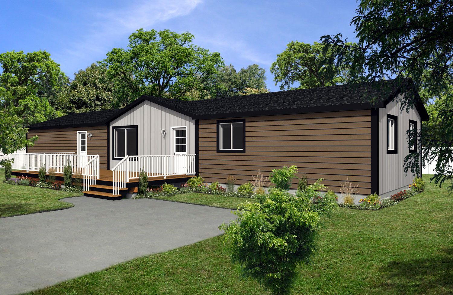 CJ Series 22wide CJ-2220 4Bdrm 2Bath Family room Outside