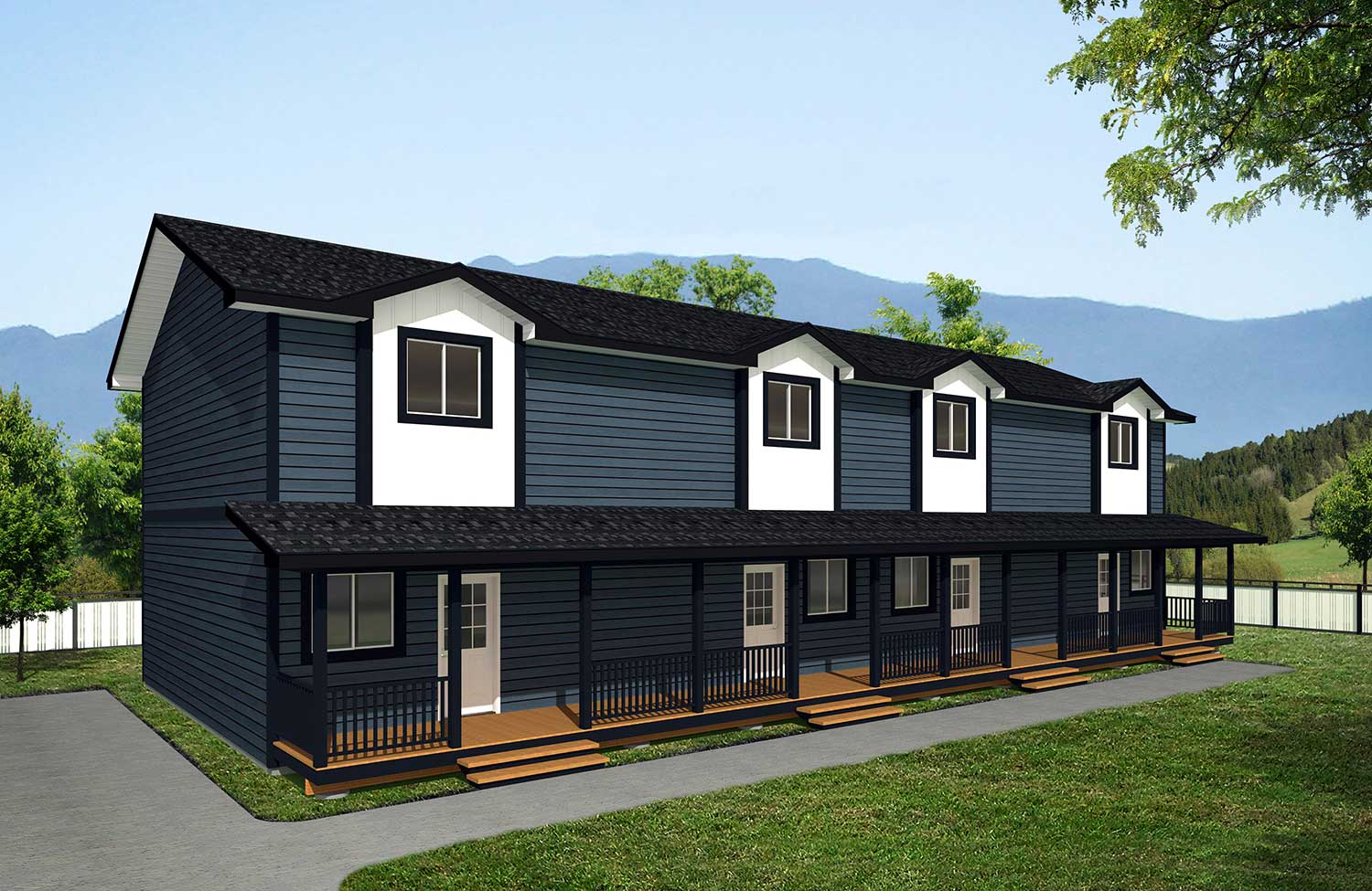 City CT-401 4 unit 2Bdrm, 1.5bath per unit outside