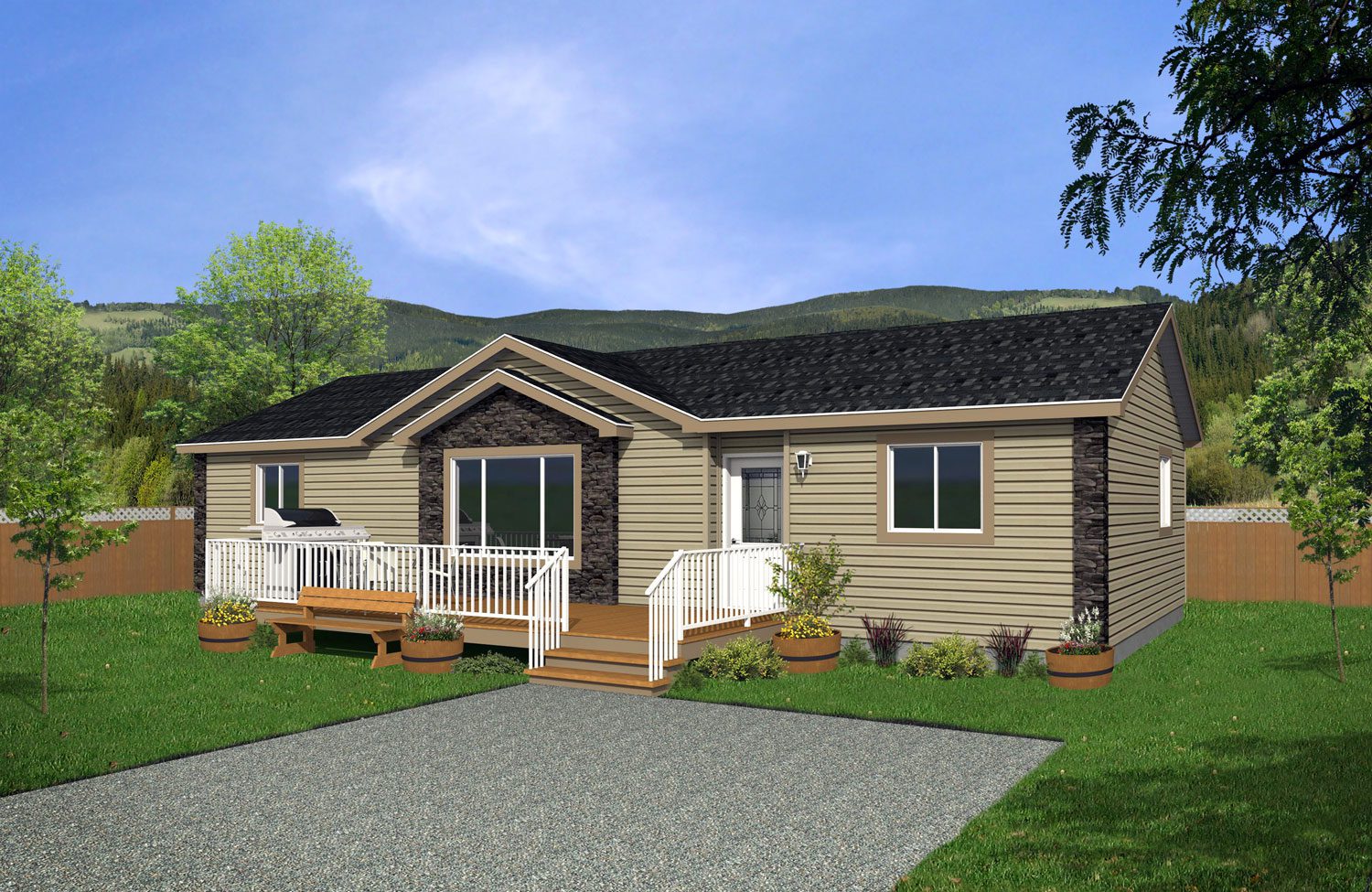 Genesis II 24 wide Erickson GDII-4520 3Bdrm 2Bath Outside