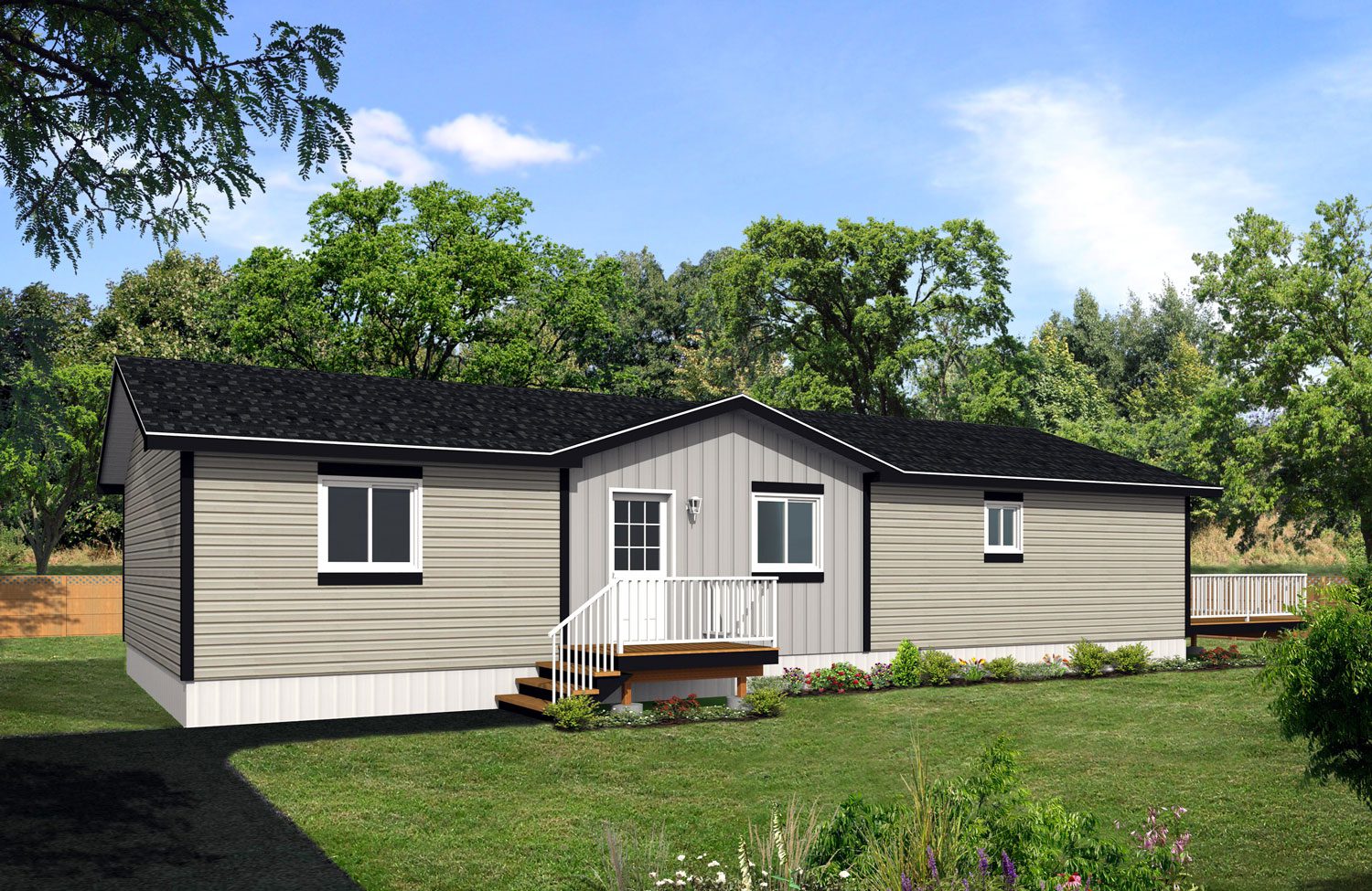 Multi Section Series 28wide MS-2853 3Bdrm 2Bath Outside