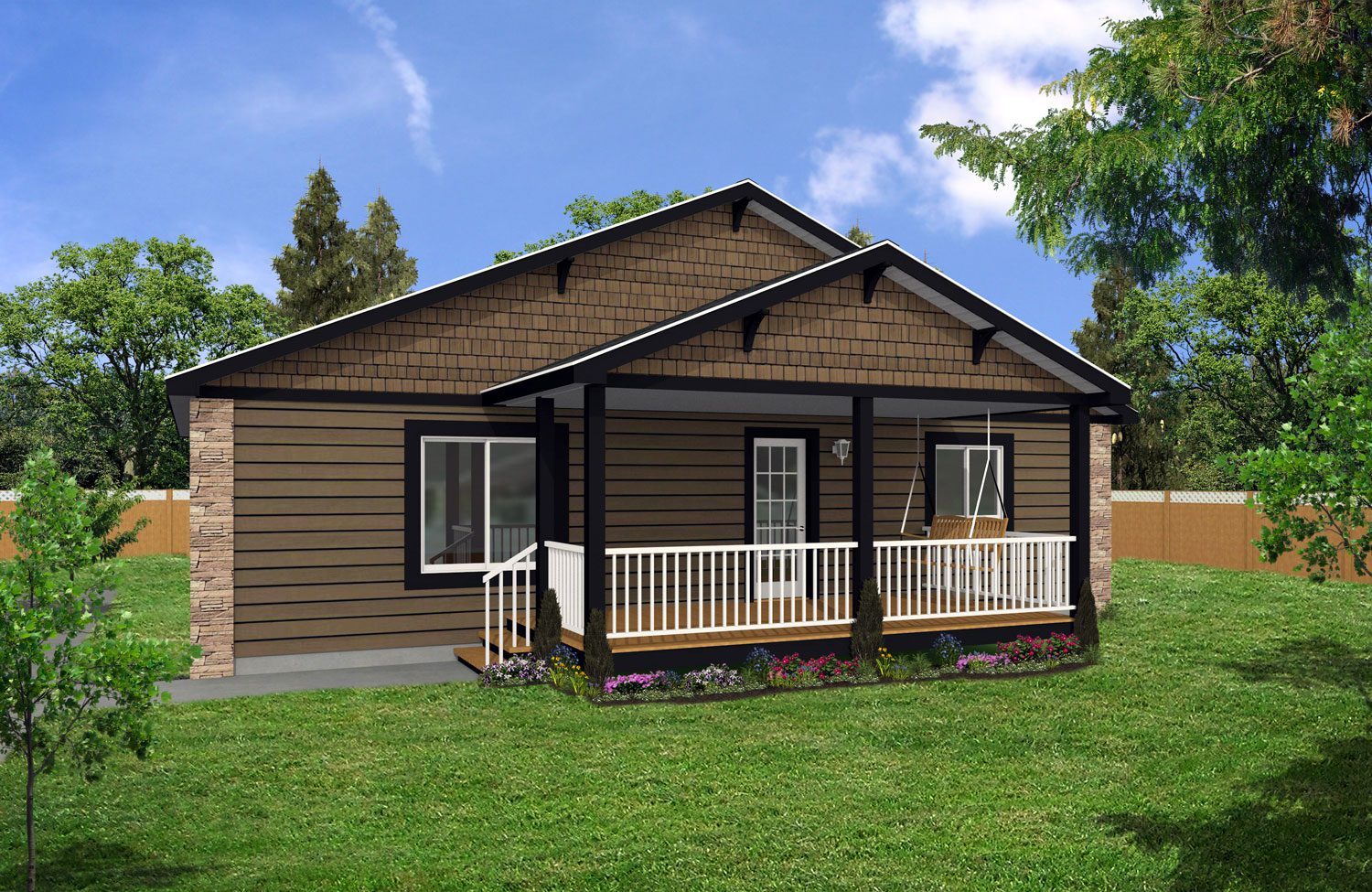 Multi Section Series 40wide MS-4042 3Bdrm 2Bath Outside