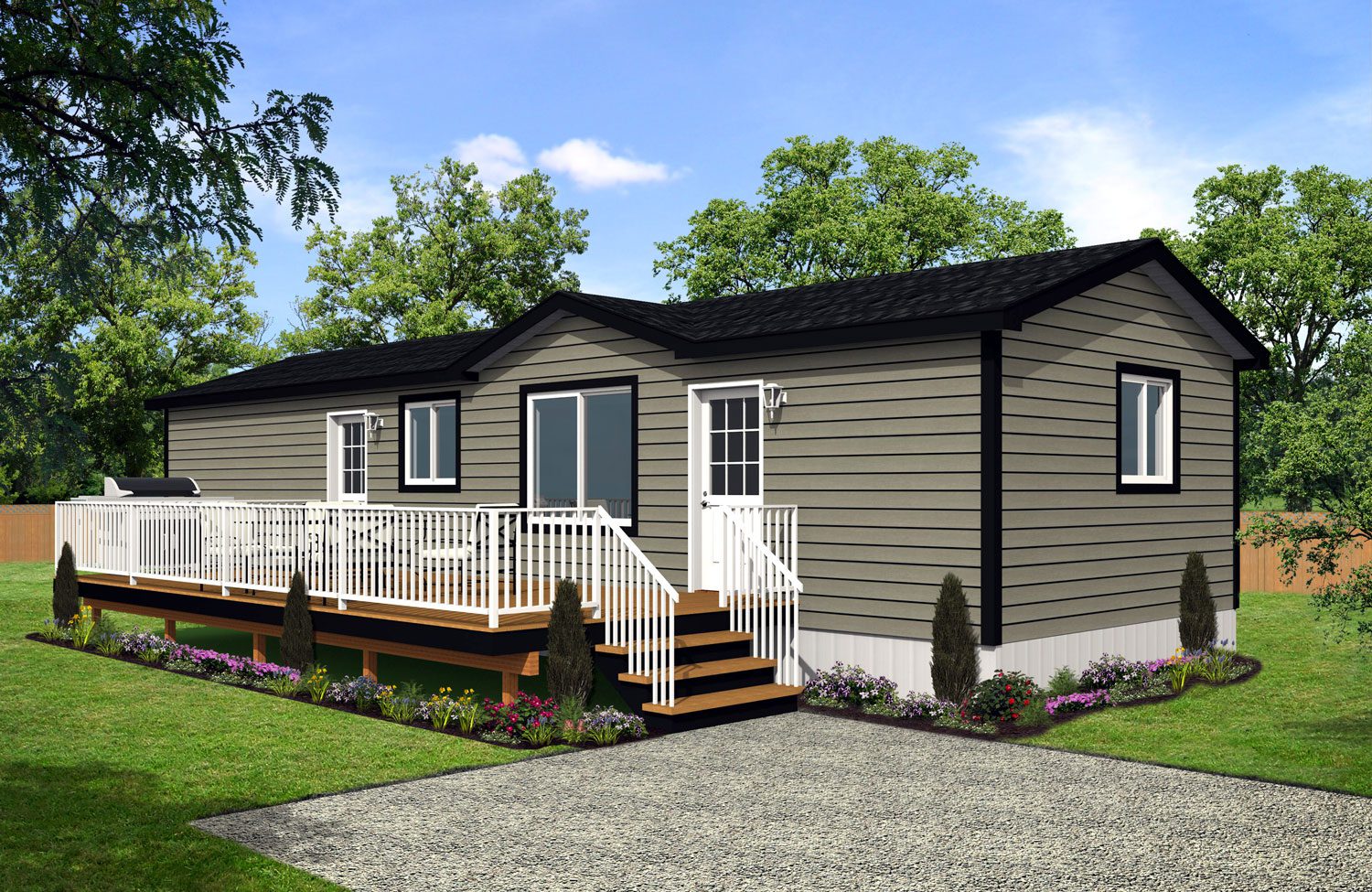 Northwood II Series 16wide NII-09 2Bdrm 1Bath Outside