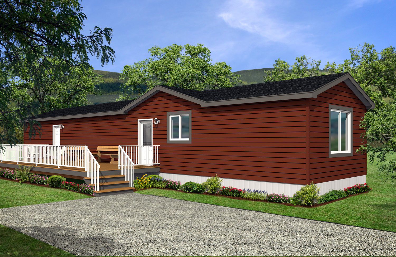 Northwood II Series 16wide NII-15 3Bdrm 1Bath Outside