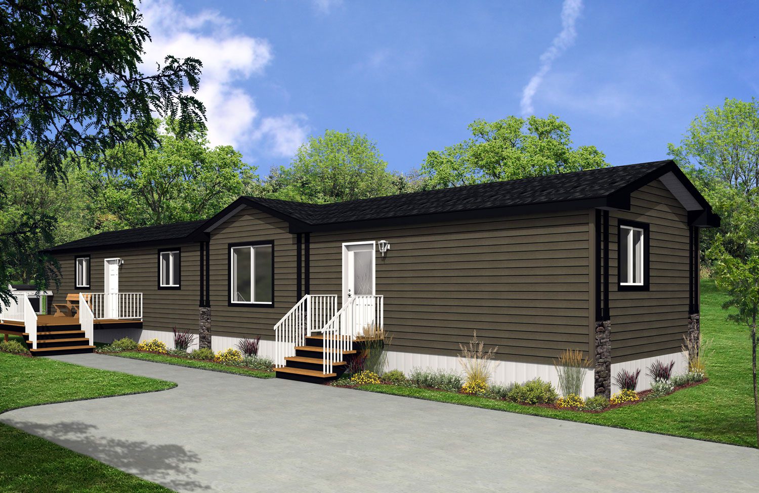 Northwood II Series 16wide NII-23 3Bdrm 2Bath Outside