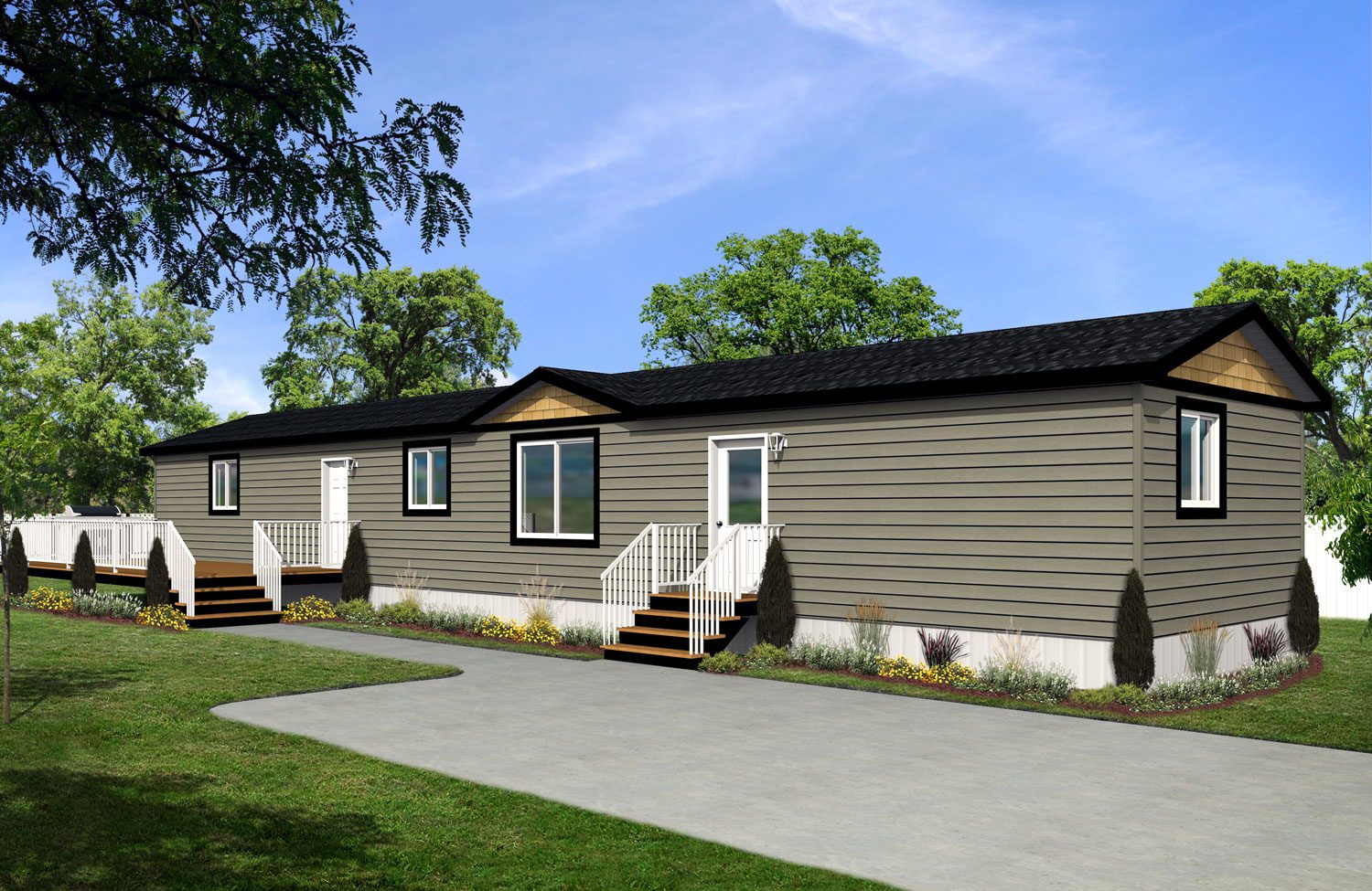 Northwood II Series 16wide NII-25 3Bdrm 2Bath Outside