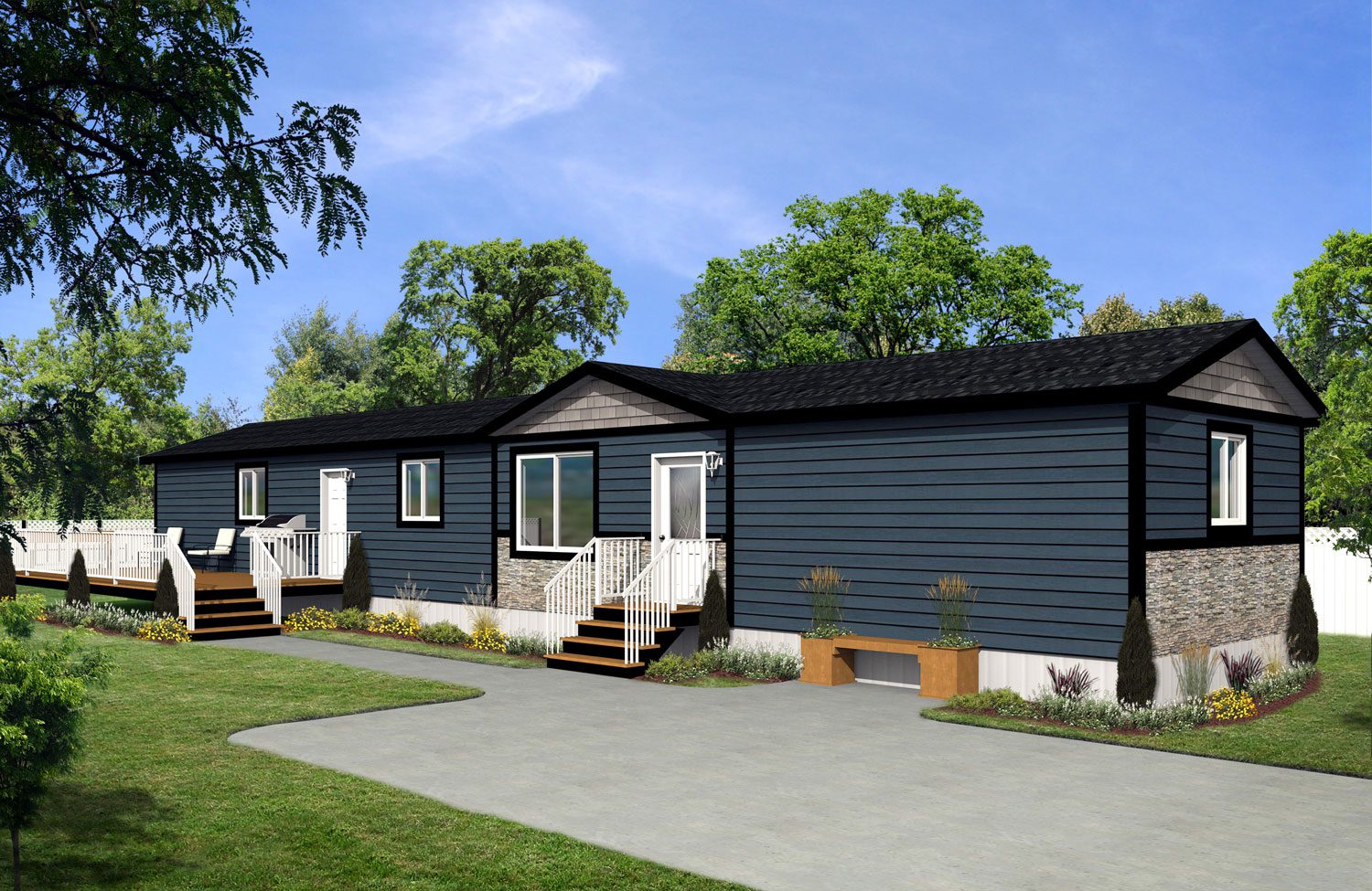 Northwood II Series 16wide NII-27 3Bdrm 2Bath Outside