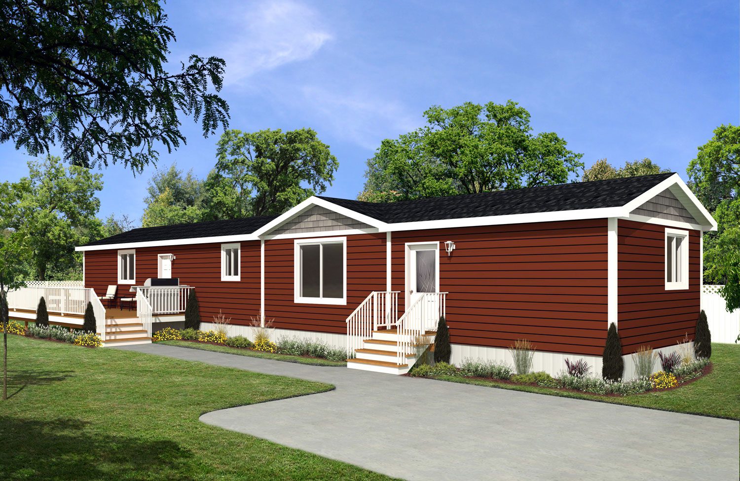 Northwood II Series 16wide NII-38 3Bdrm 2Bath Outside