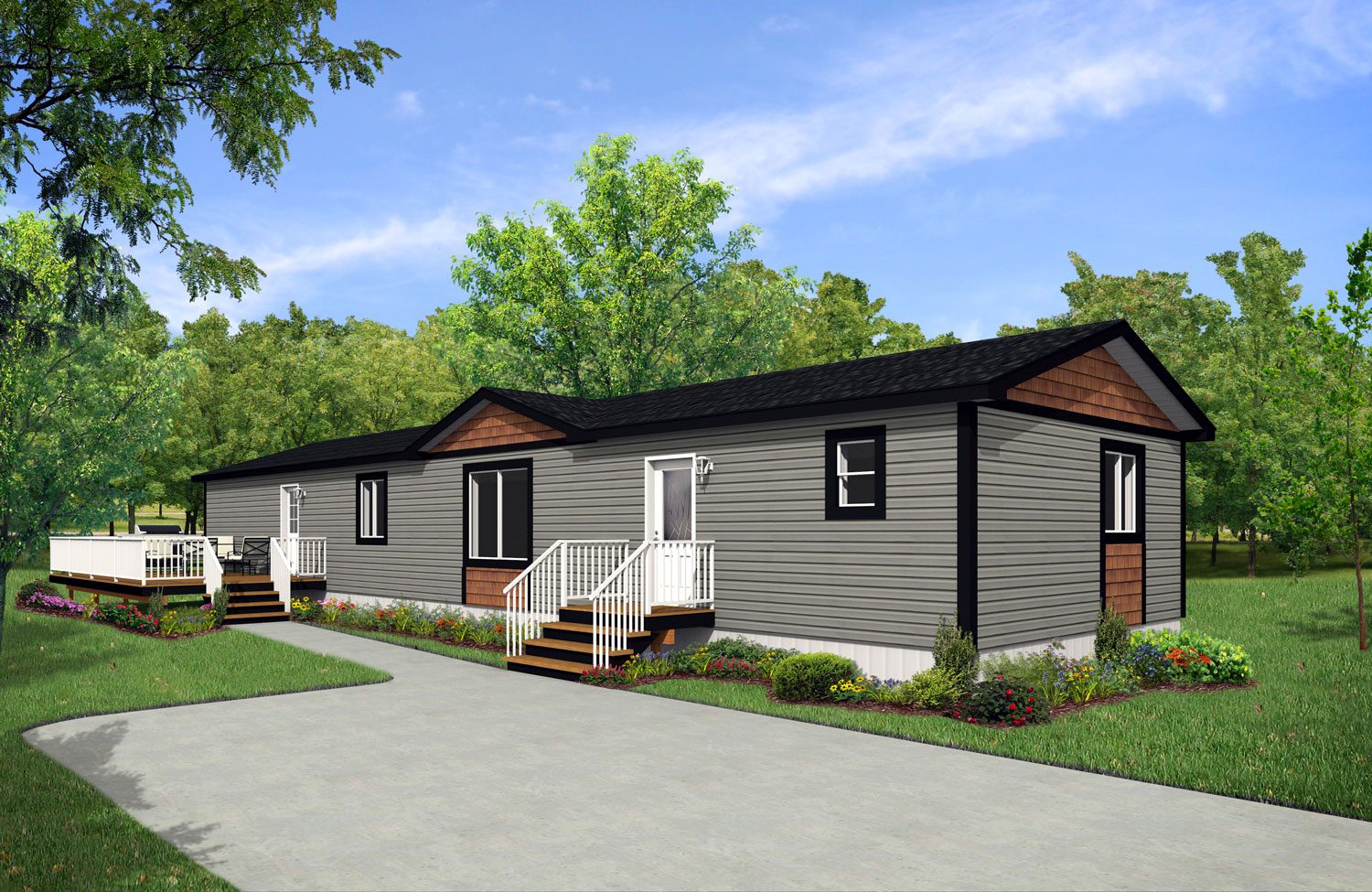 Northwood II Series 20wide NII-224 3Bdrm 2Bath Outside