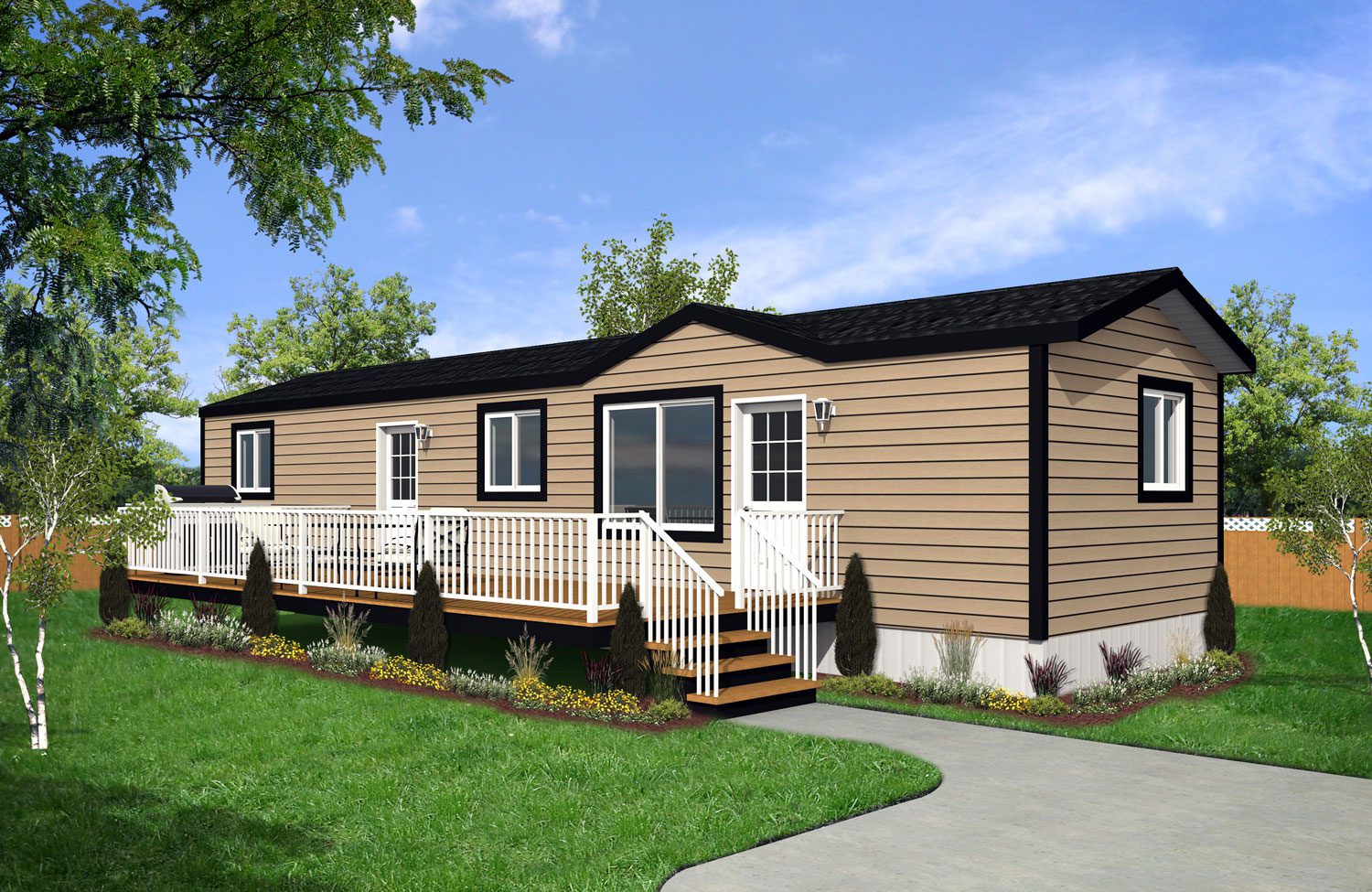 Rocky Mountain Home Series 14wide Palliser RM-1406 2Bdrm 1Bath Outside