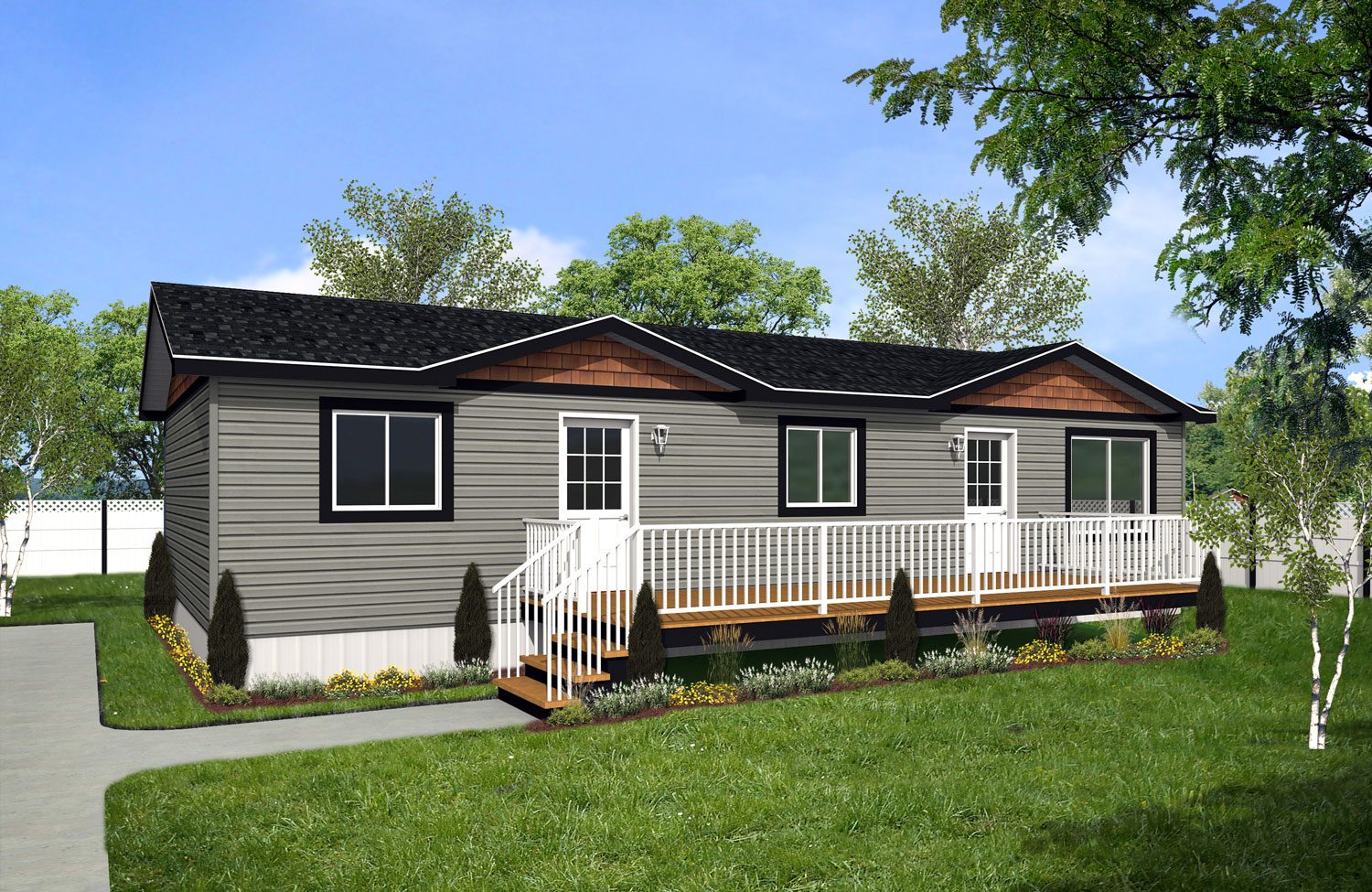 Rocky Mountain Home Series 24wide Kampart RM-505a 3Bdrm 2Bath Outside