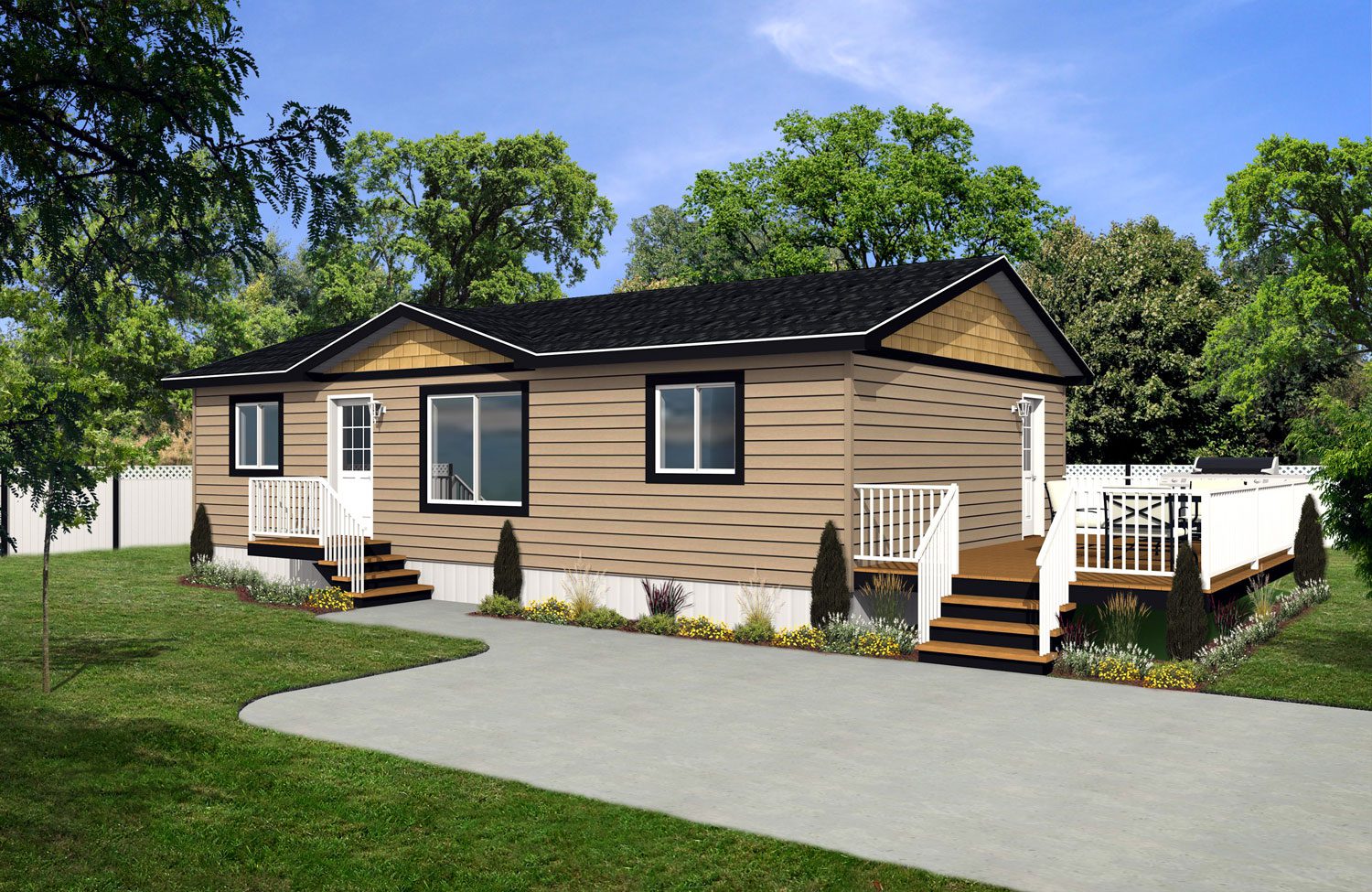Rocky Mountain Home Series 24wide Standford RM-501a 3Bdrm 1.5Bath Outside
