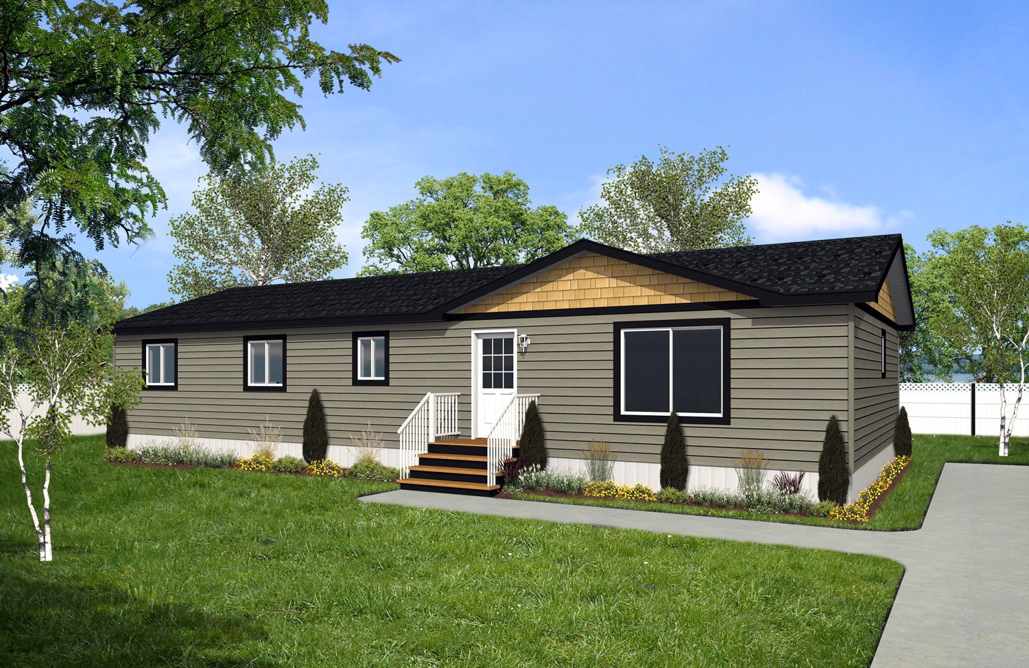 Rocky Mountain Home Series 28wide RM-2803 3Bdrm 2Bath Family Outside