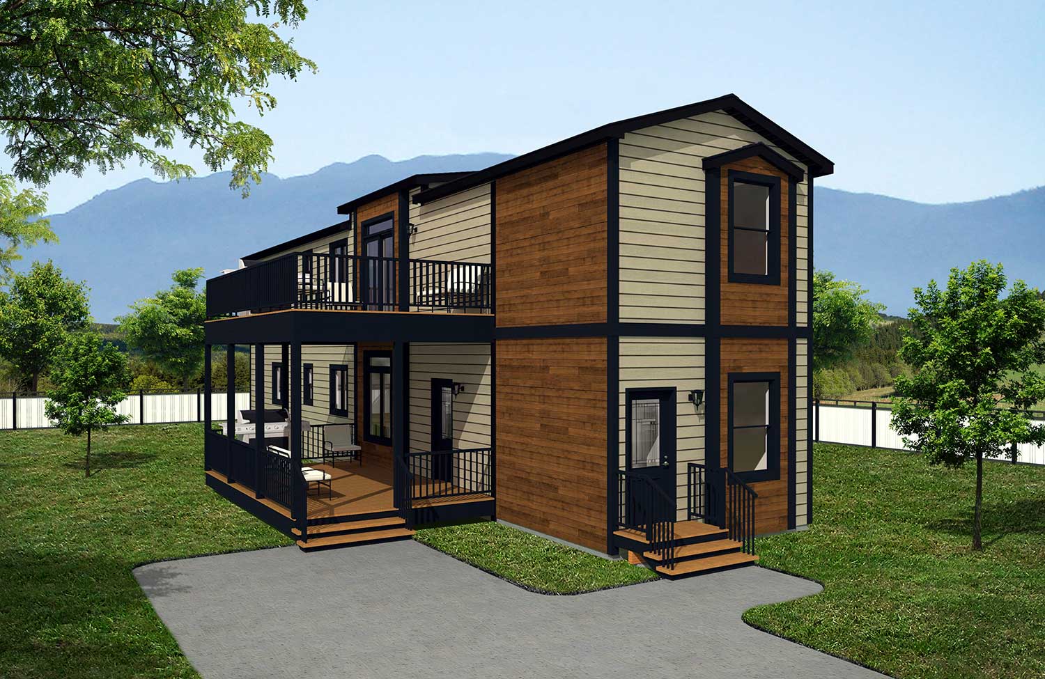 Urban UB-201 Two units 2bdrm, 2bath per unit outside