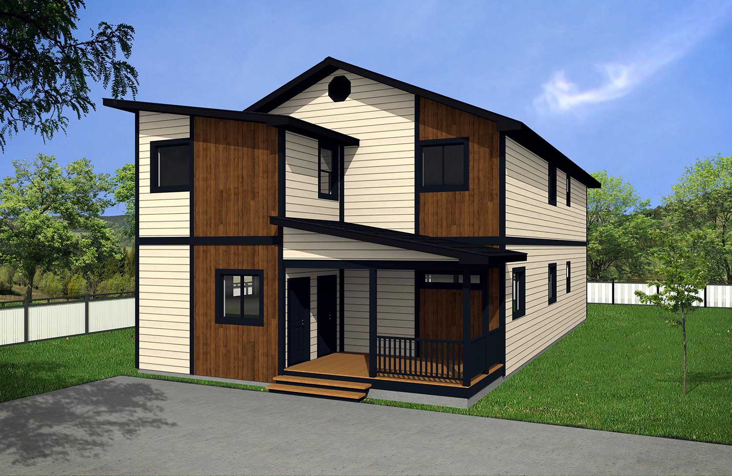 Urban UB202 Two units 3 bdrm,2bath per unit outside