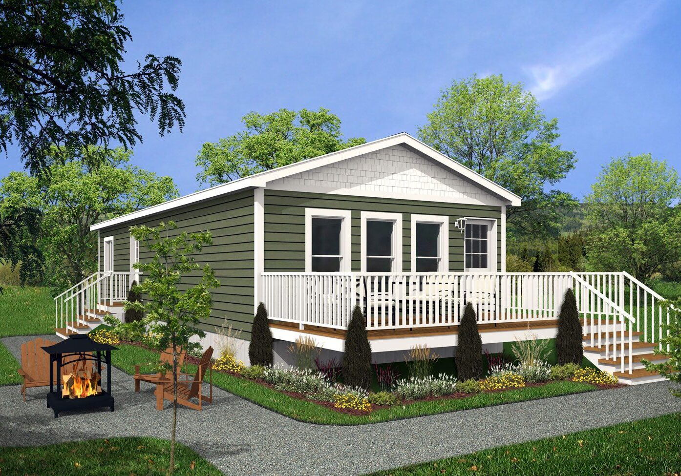 Arbour Cottages 20wide Monterey 2Bdrm 1Bath Outside