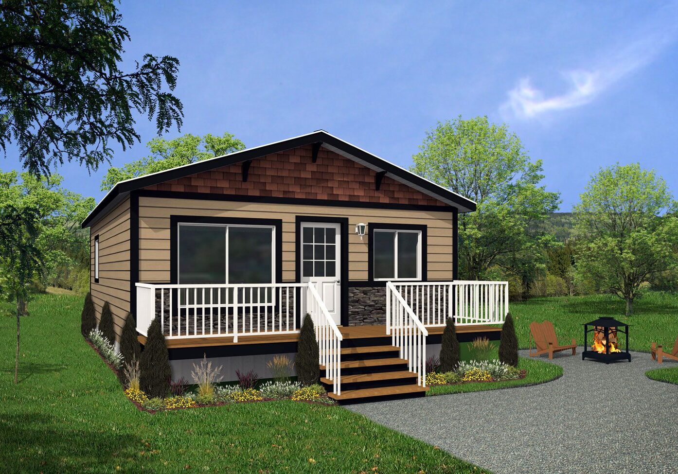 Arbour Cottages 22wide Lodgepole 2Bdrm 1Bath Outside
