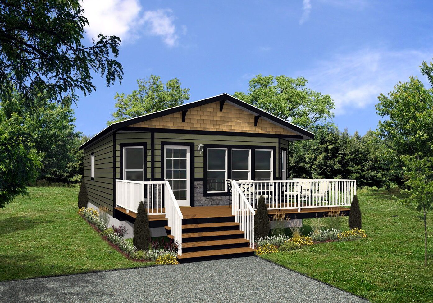 Arbour Cottages 22wide Pepperidge 2Bdrm 1Bath Outside