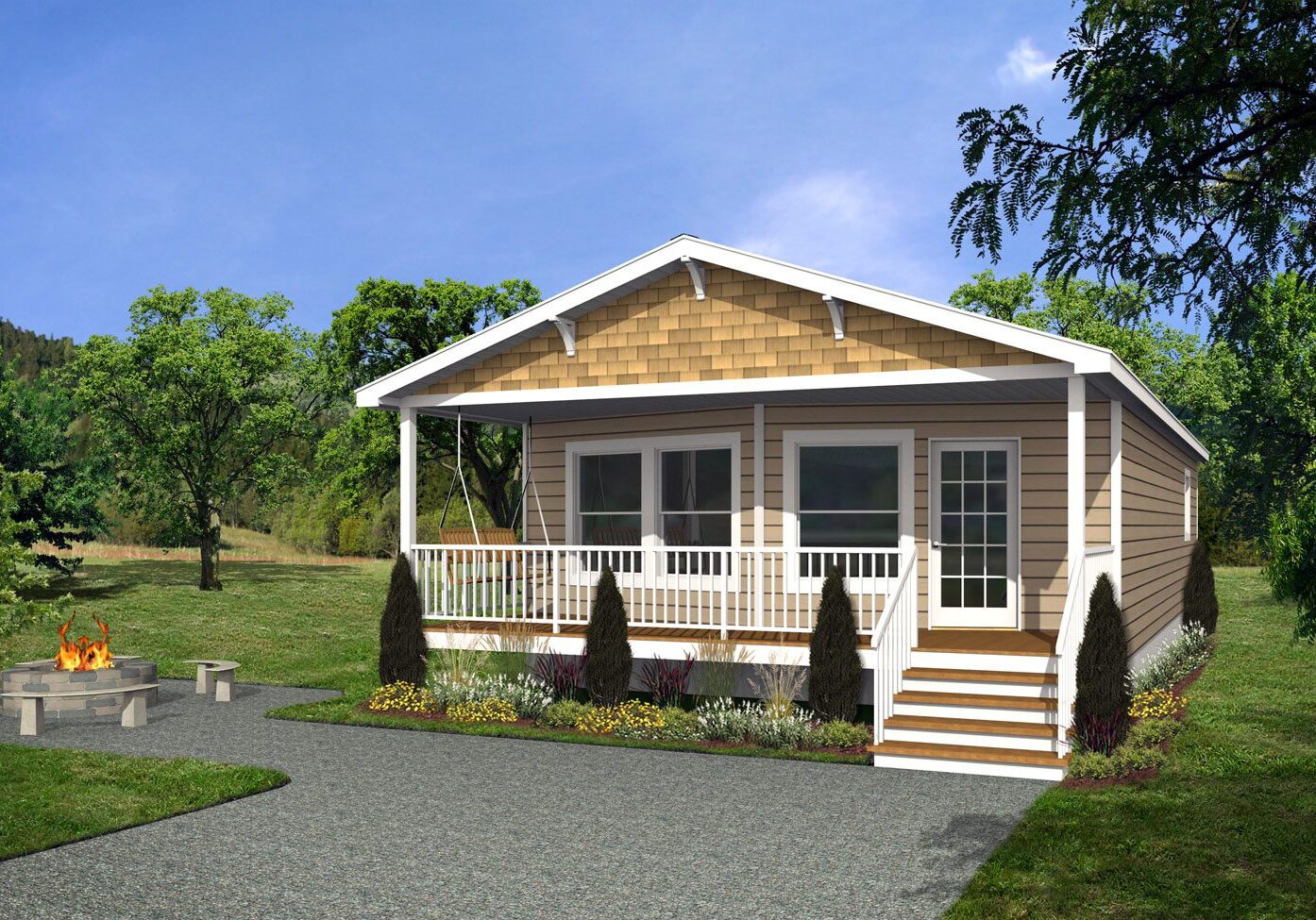 Arbour Cottages 24wide Cottonwood 2Bdrm 2Bath Outside