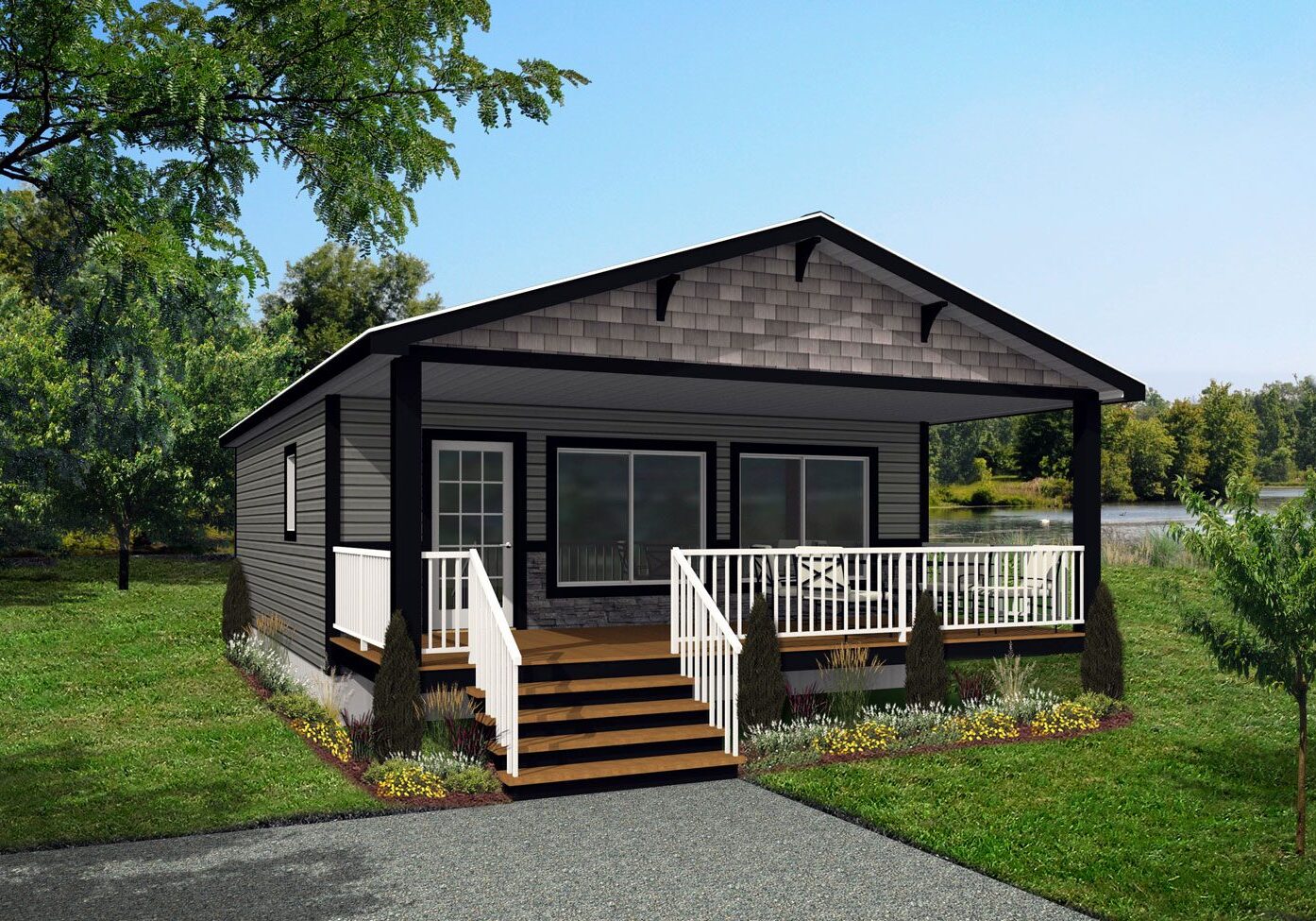 Arbour Cottages 24wide Sequoia 2Bdrm 1Bath Outside